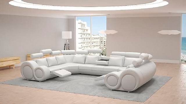 JVmoebel Ecksofa Designer Wohnlandschaft Eckcouch Couch Sofa Polster Leders günstig online kaufen