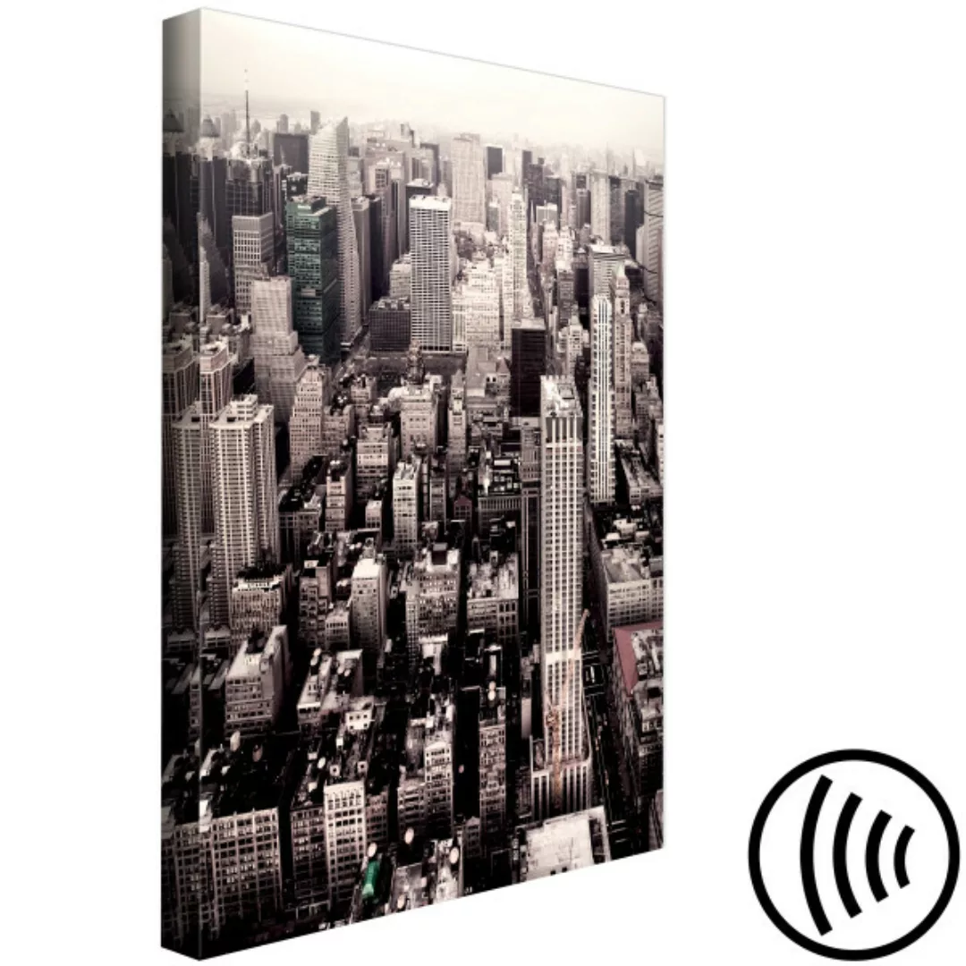 Bild auf Leinwand Manhattan In Sepia (1 Part) Vertical XXL günstig online kaufen