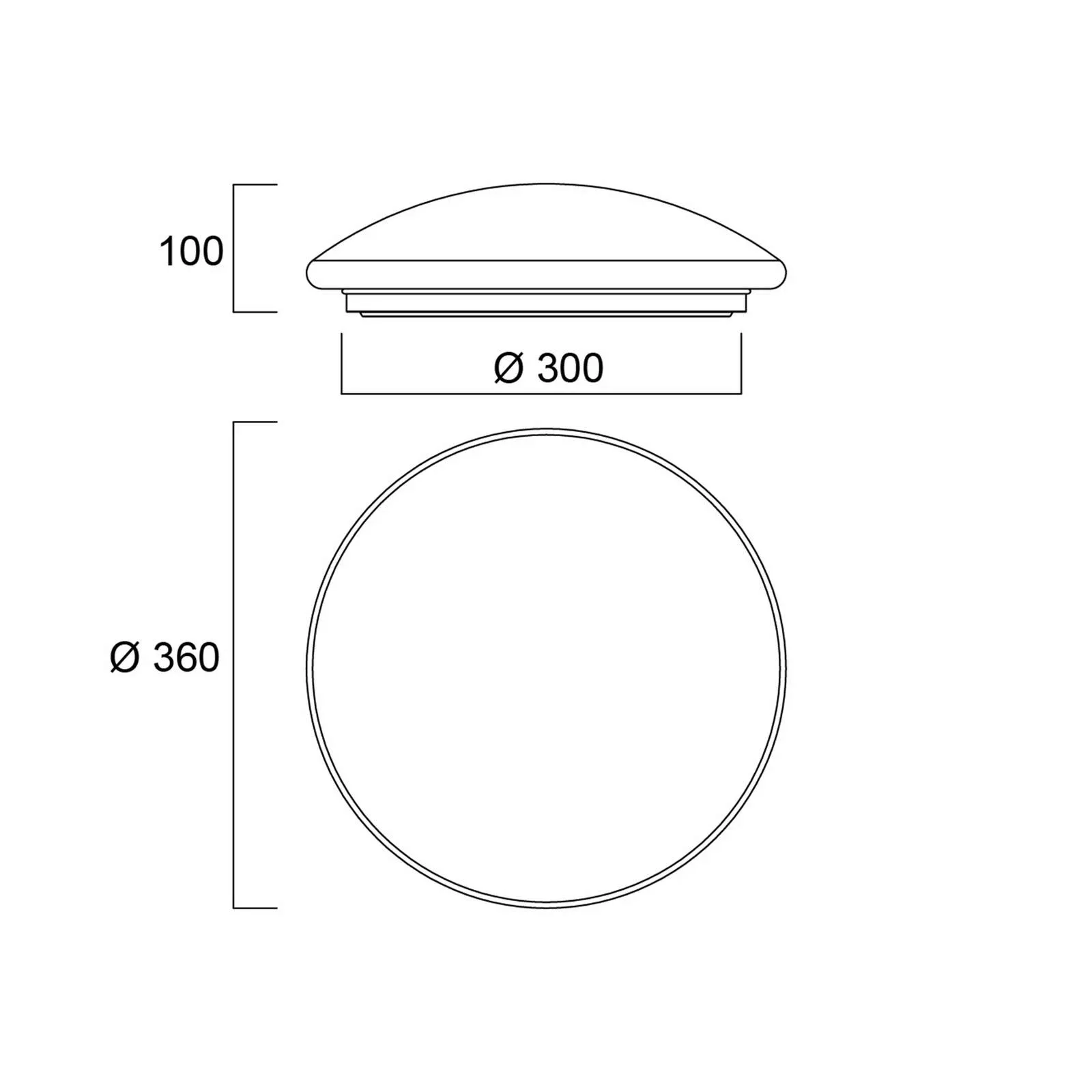 Sylvania Start Surface LED-Deckenleuchte, Ø 36 cm günstig online kaufen