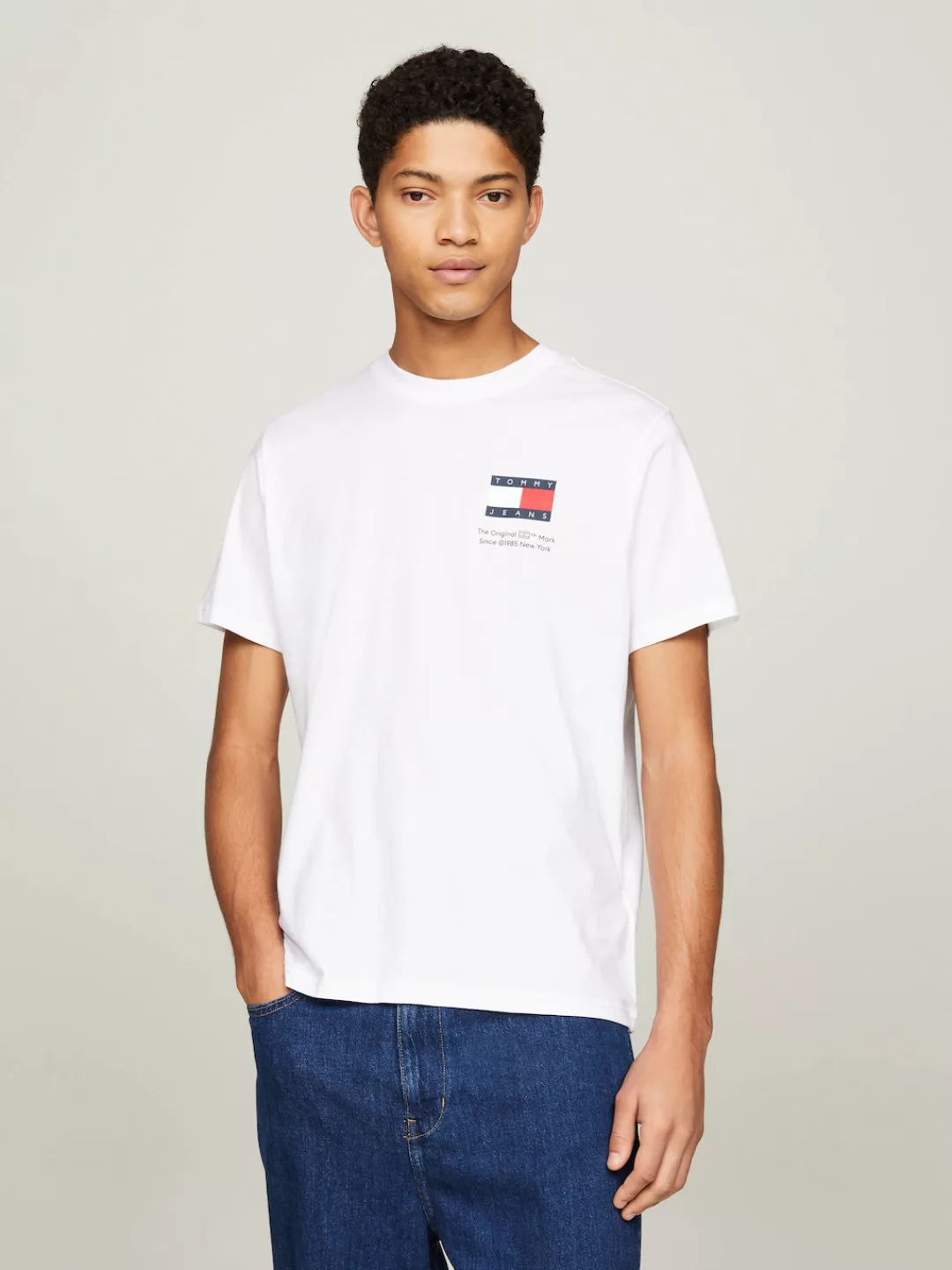 Tommy Jeans T-Shirt TJM SLIM 2PACK S/S FLAG DNA TEE (Packung, 2er) mit groß günstig online kaufen