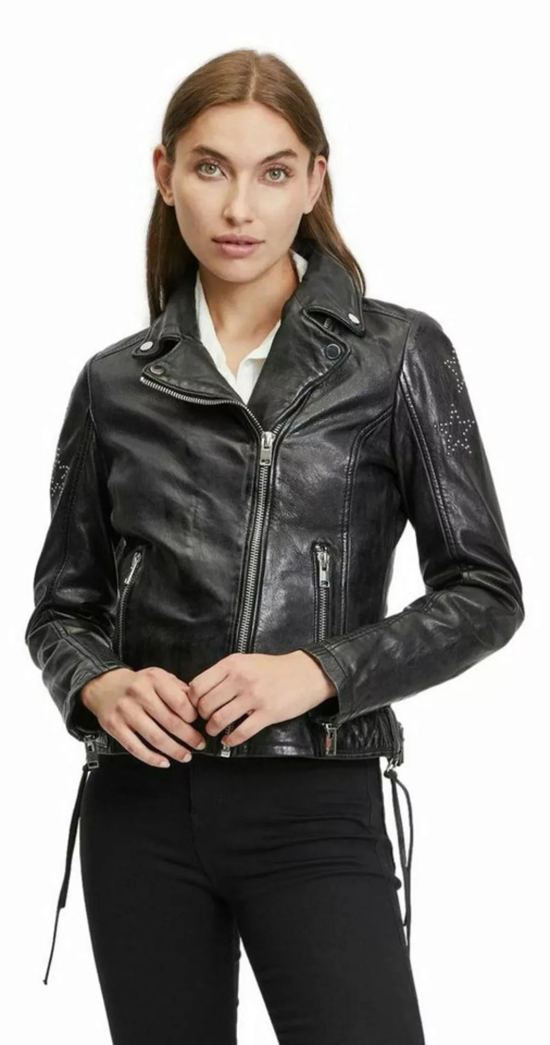 Gipsy 2.0 Lederjacke »G2WWana SF LRACV« mit Metallic-Schimmer und Sternenmu günstig online kaufen