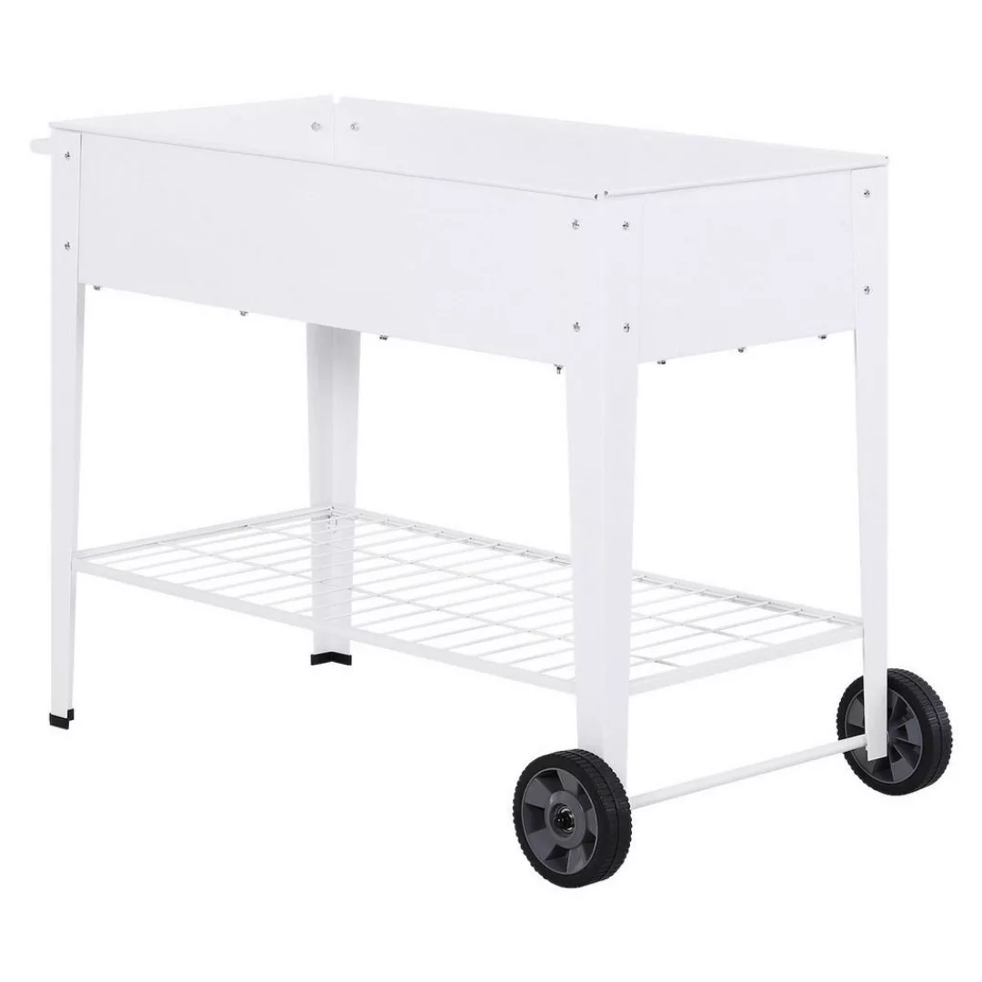 Outsunny Mobiler Pflanzwagen weiß B/H/L: ca. 50x80x107 cm ca. 105 kg günstig online kaufen