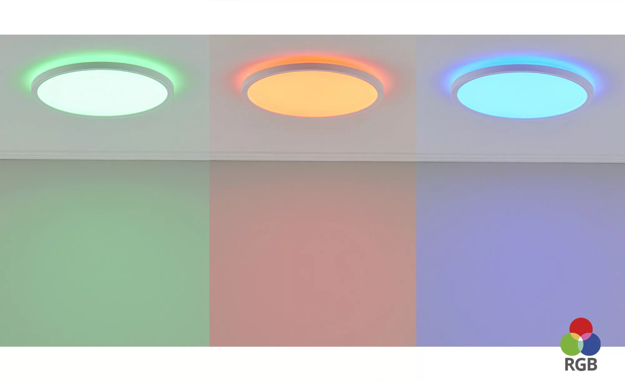 LED-Panel Slim RGBW Effekt Ø29,3cm weiß günstig online kaufen