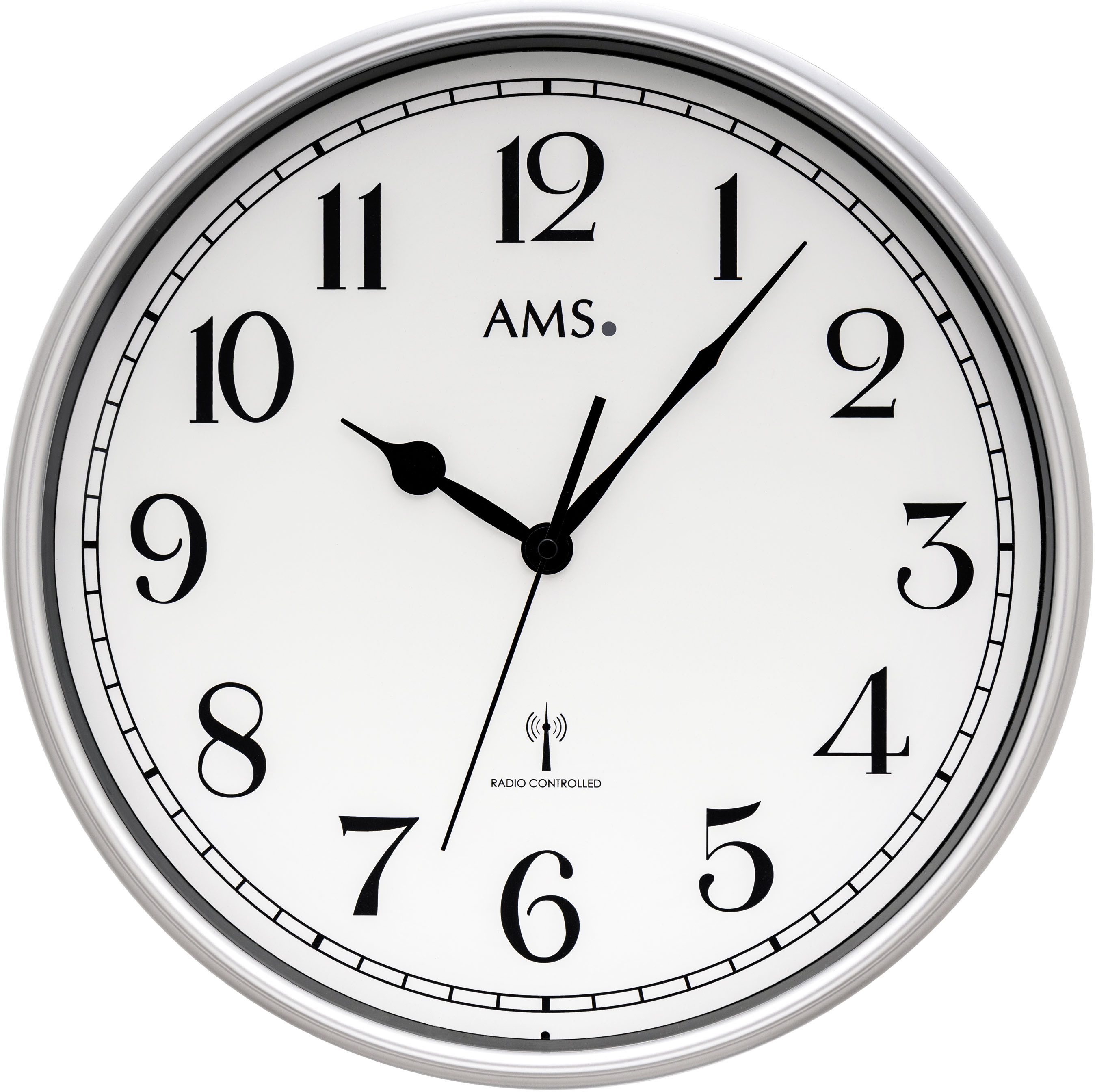 AMS Funkwanduhr (Quarzuhr, Wanduhr, Wohnzimmer, Esszimmer, günstig online kaufen