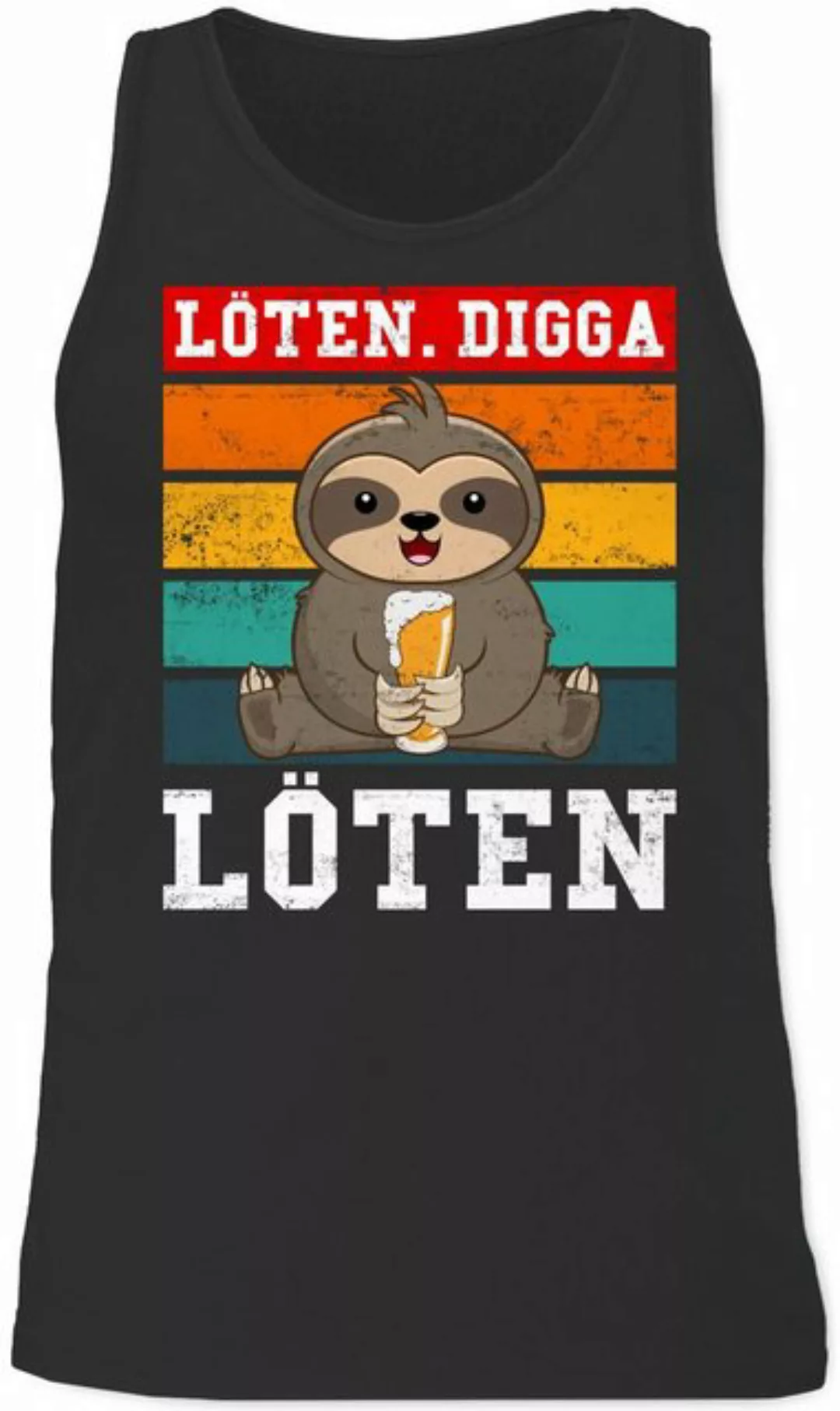 Shirtracer Tanktop Löten Digga Löten Vintage weiß bunt Party & Alkohol Herr günstig online kaufen