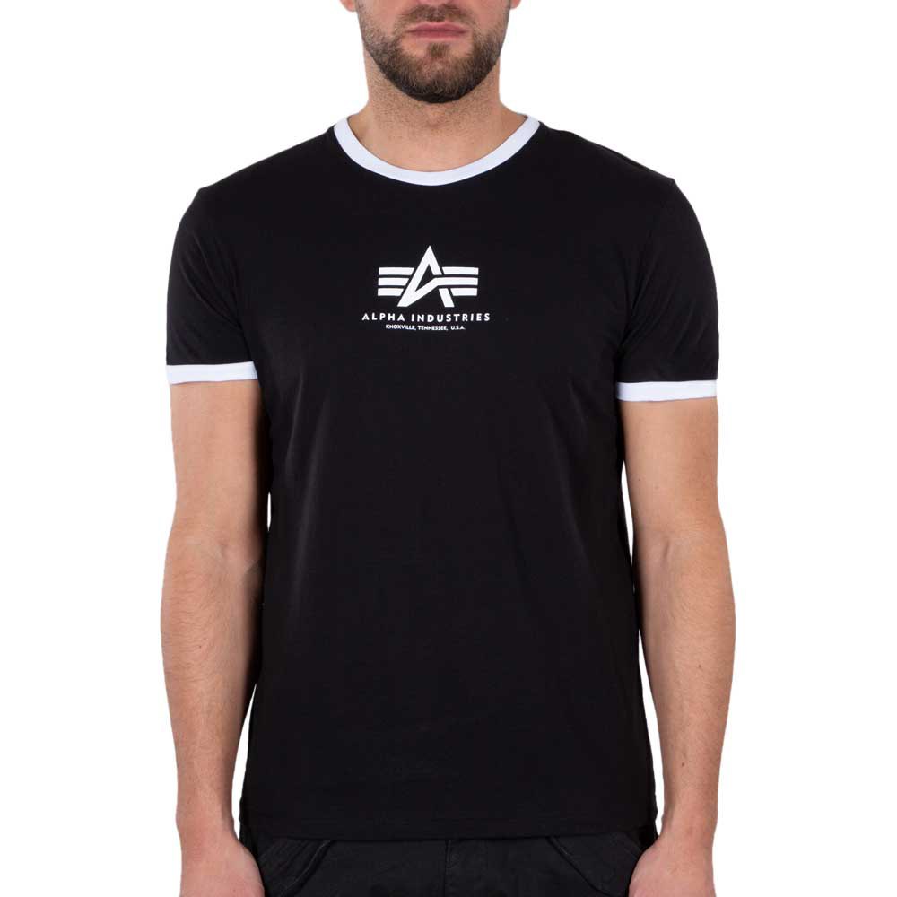 Alpha Industries Basic Contrast Ml T-shirt 2XL Black / White günstig online kaufen