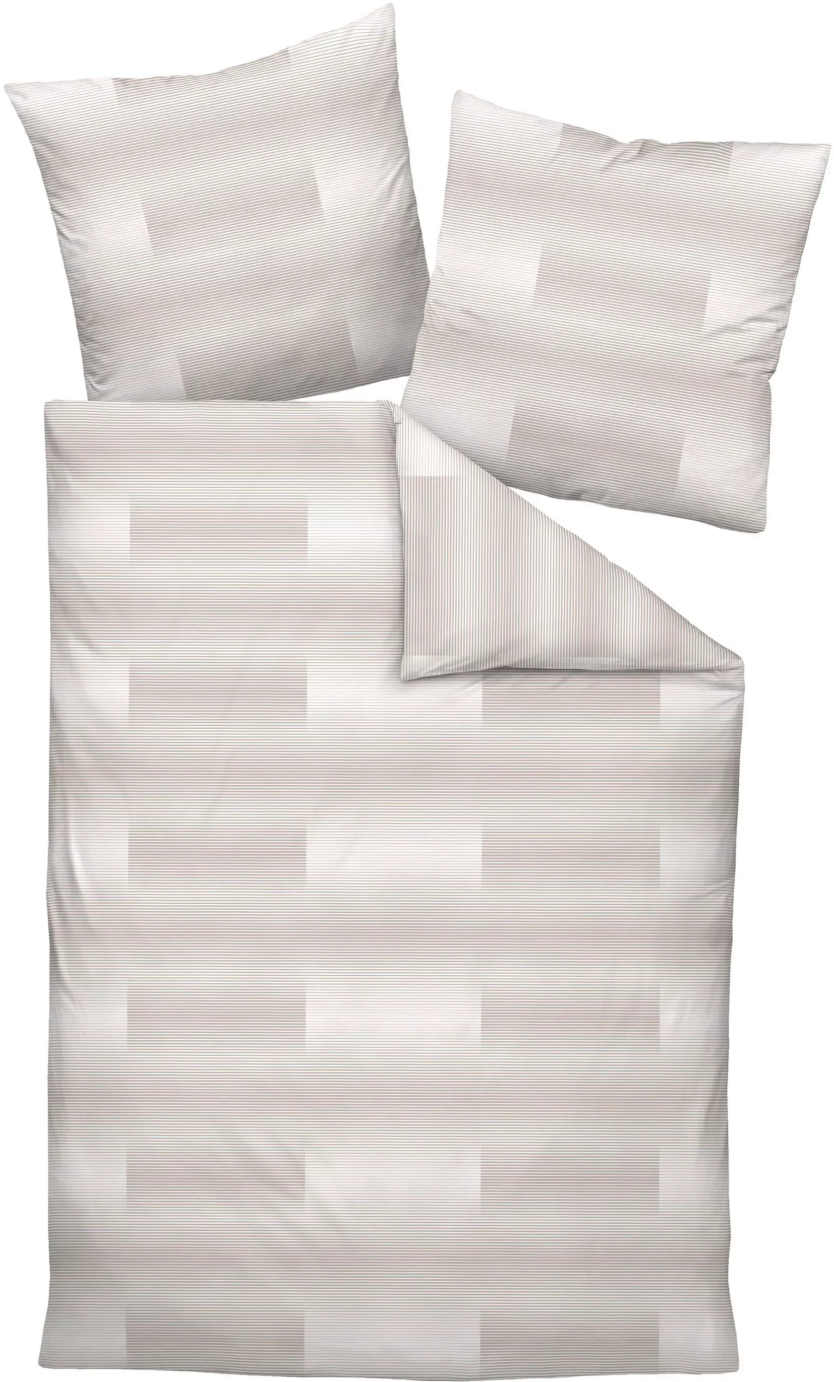 Janine Janine Mako-Satin Bettwäsche MILANO 45105 beige Größe:  135x200 cm + günstig online kaufen