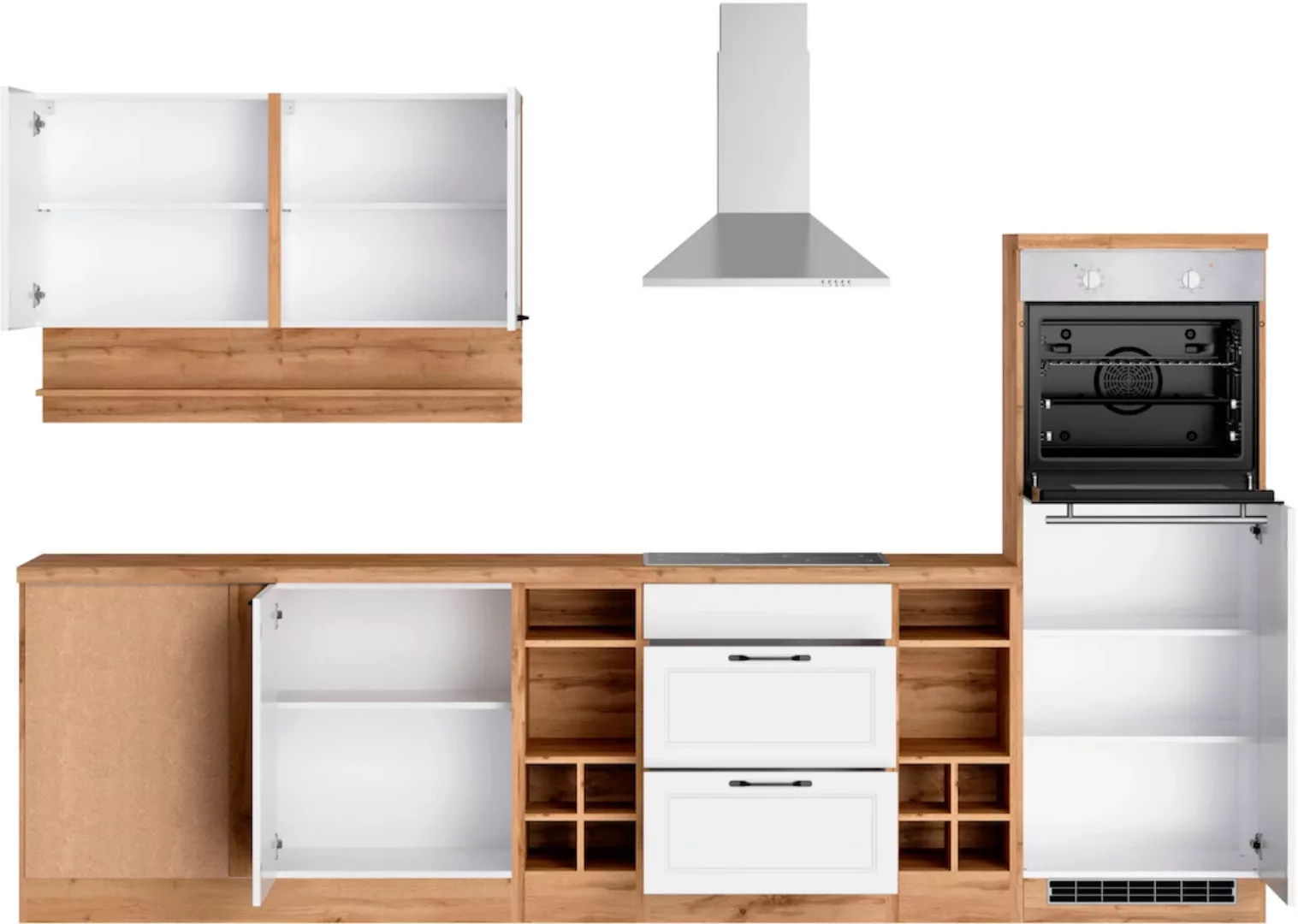 Kochstation Küche "KS-Lana", Stellbreite 240/300 cm, wahlweise mit E-Geräte günstig online kaufen