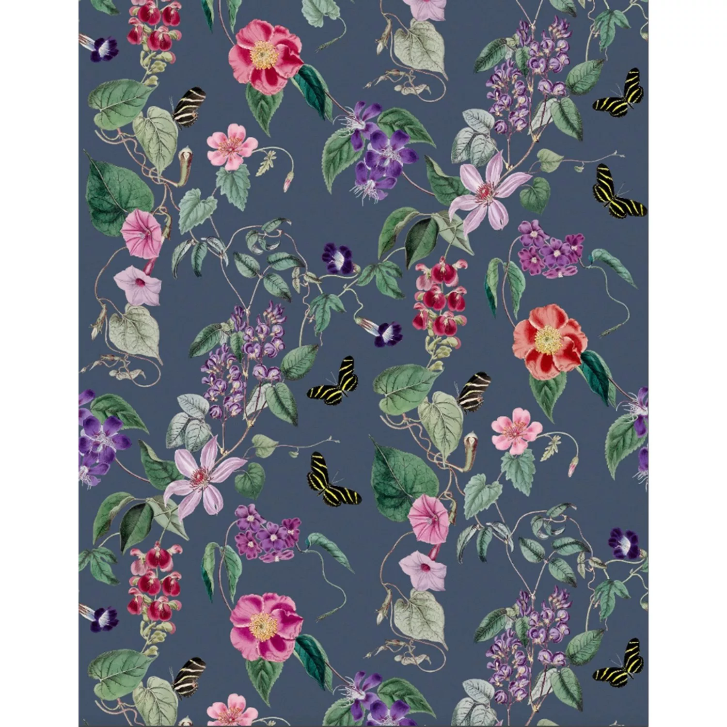 Schöner Wohnen Vliestapete New Delight Floral Blau-Grün 270 x 212 cm FSC® günstig online kaufen