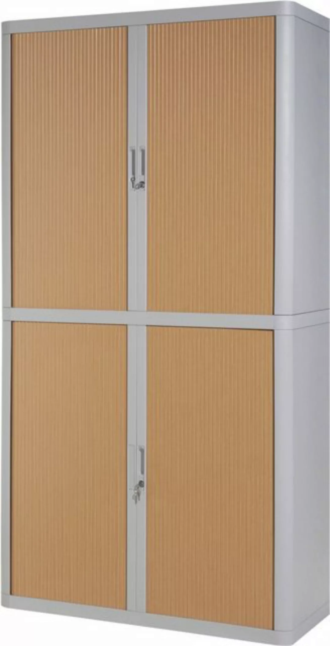 EASYOFFICE Aktenschrank Rollladenschrank easyoffice BxTxH 86x37,5x204cm gra günstig online kaufen