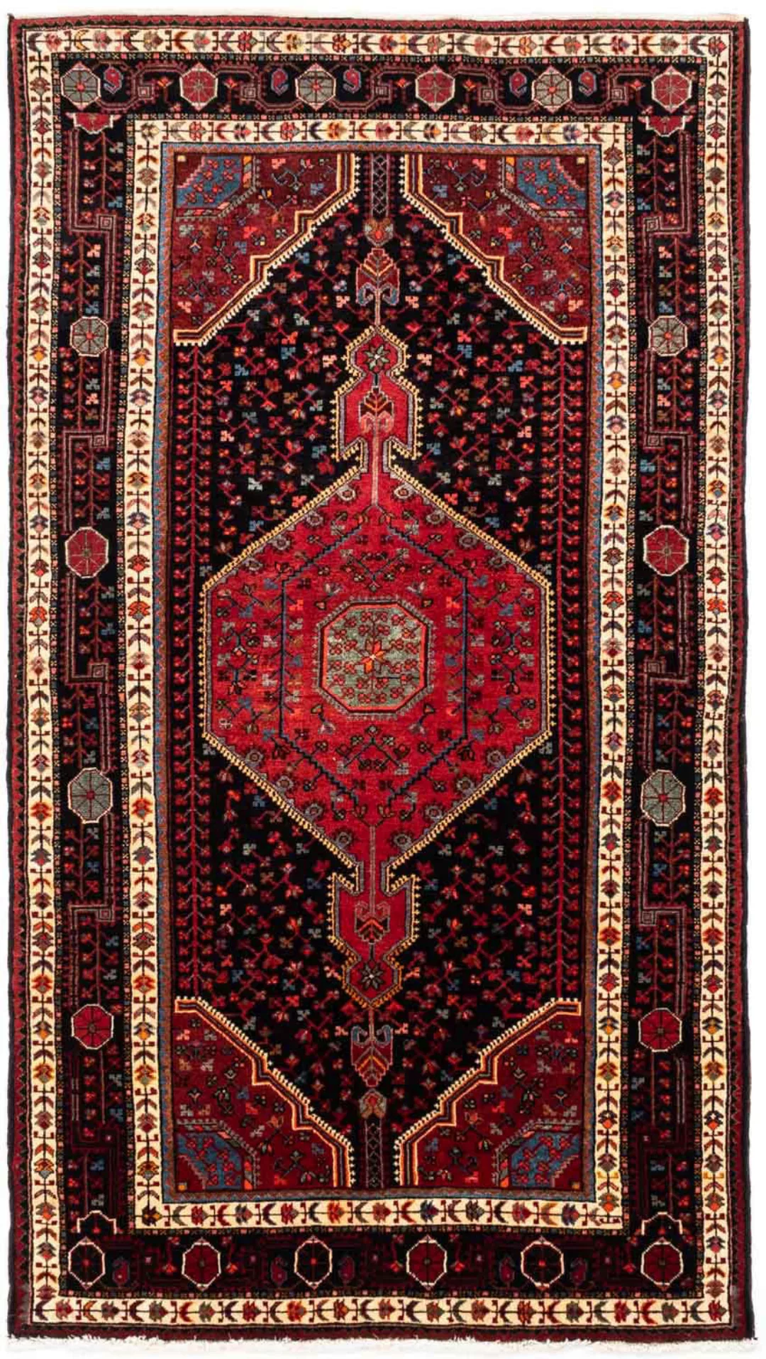 morgenland Wollteppich »Shiraz Medaillon 222 x 157 cm«, rechteckig, Unikat günstig online kaufen