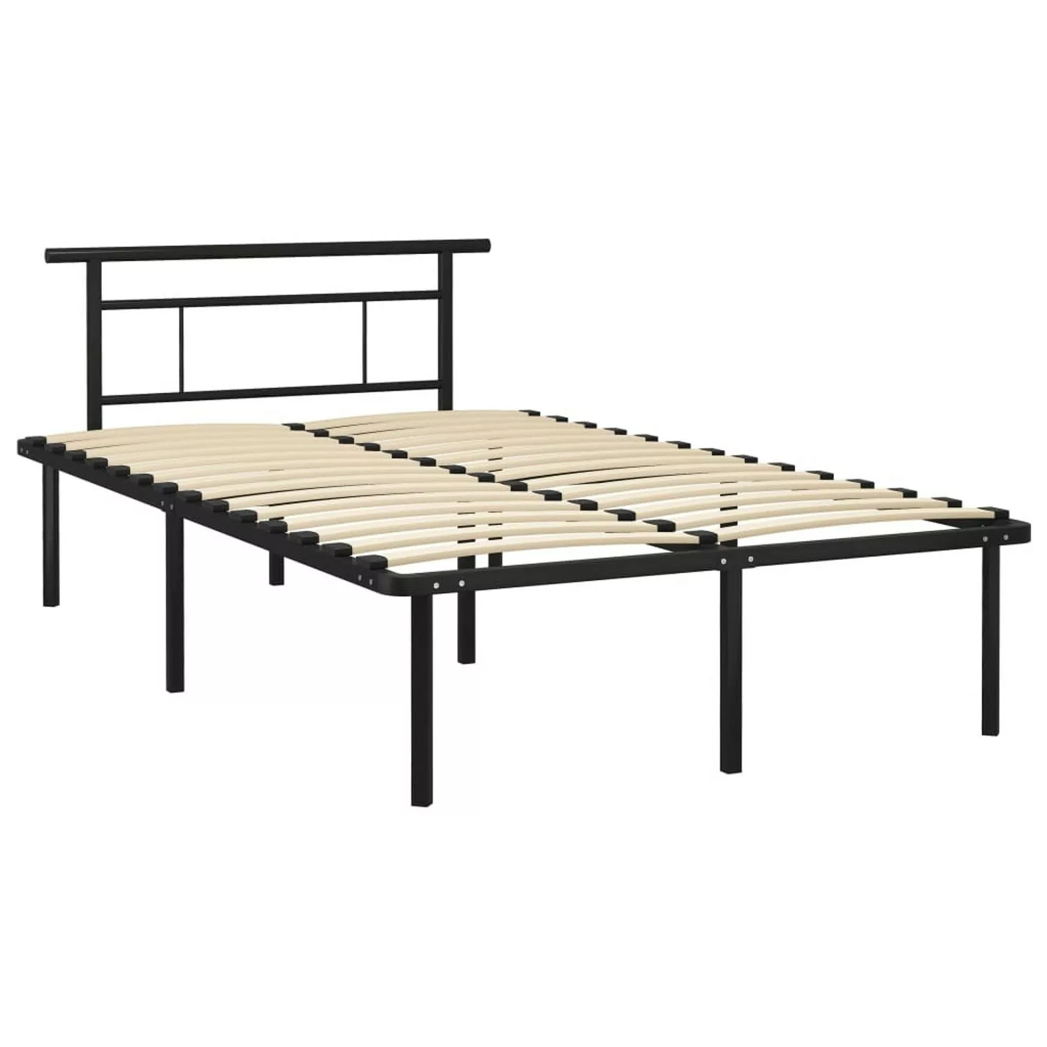 Bettgestell Schwarz Metall 120x200 Cm günstig online kaufen