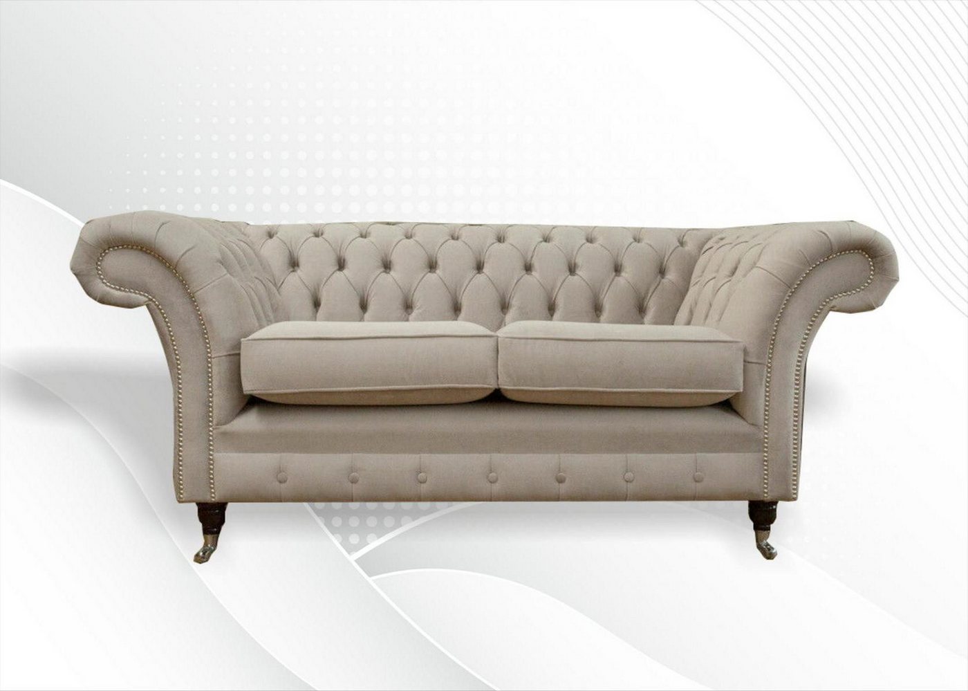 Xlmoebel Sofa Zweisitzer Design-Sofa aus Stoff mit Chesterfield-Stil, Herge günstig online kaufen