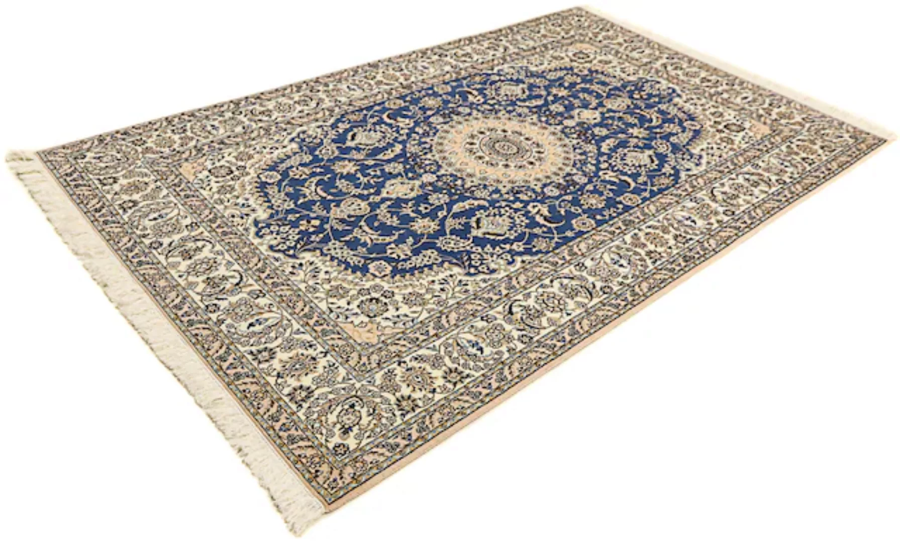 morgenland Orientteppich »Perser - Nain - Premium - 239 x 149 cm - blau«, r günstig online kaufen