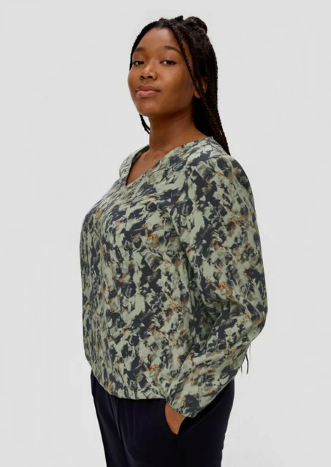 TRIANGLE Langarmbluse Bluse aus Modalmix Ziernaht günstig online kaufen