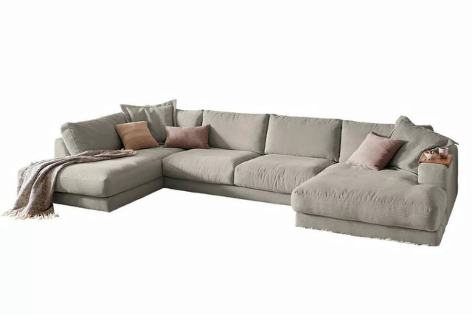 KAWOLA Wohnlandschaft MADELINE, Sofa U-Form Cord, Longchair rechts od. link günstig online kaufen