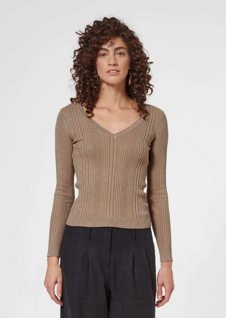 MADELEINE Strickpullover Rippen-Pullover mit Pointelle-Muster günstig online kaufen