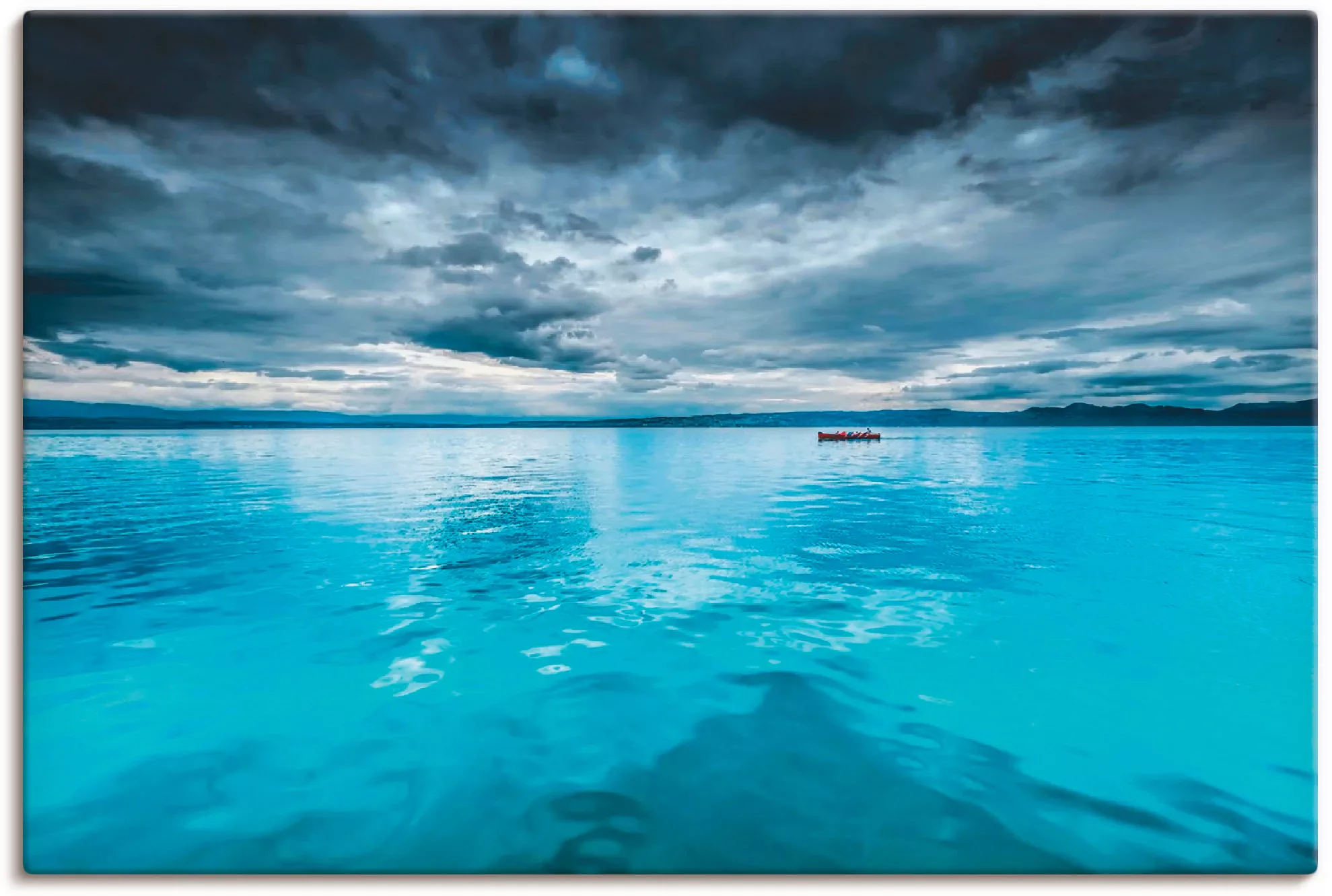 Artland Wandbild "Mystischer See mit Boot", Gewässer, (1 St.), als Alubild, günstig online kaufen