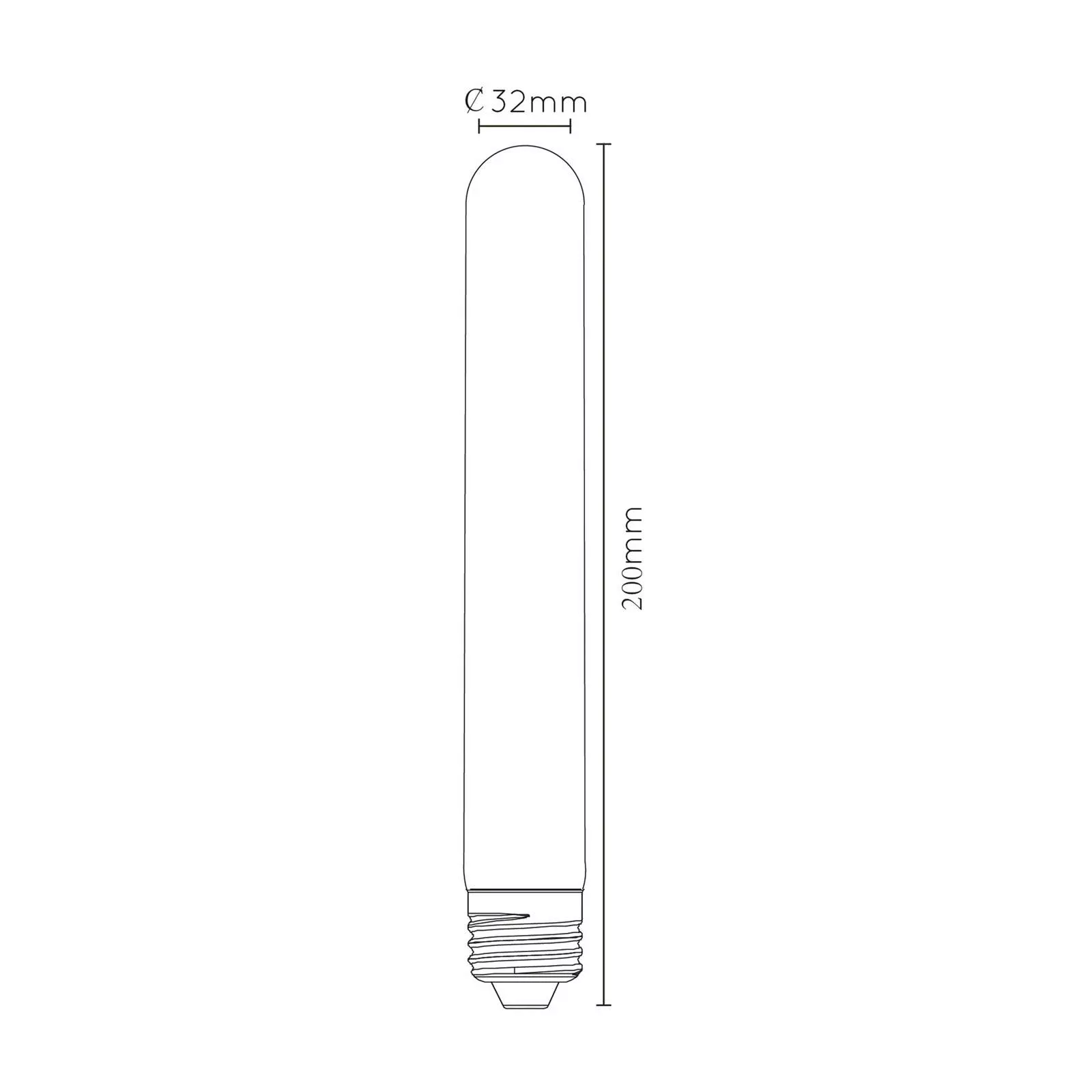 LED Filament Lampe ersetzt 40W E27 Röhre - T32 5W 260lm 2200K dimmbar Einer günstig online kaufen