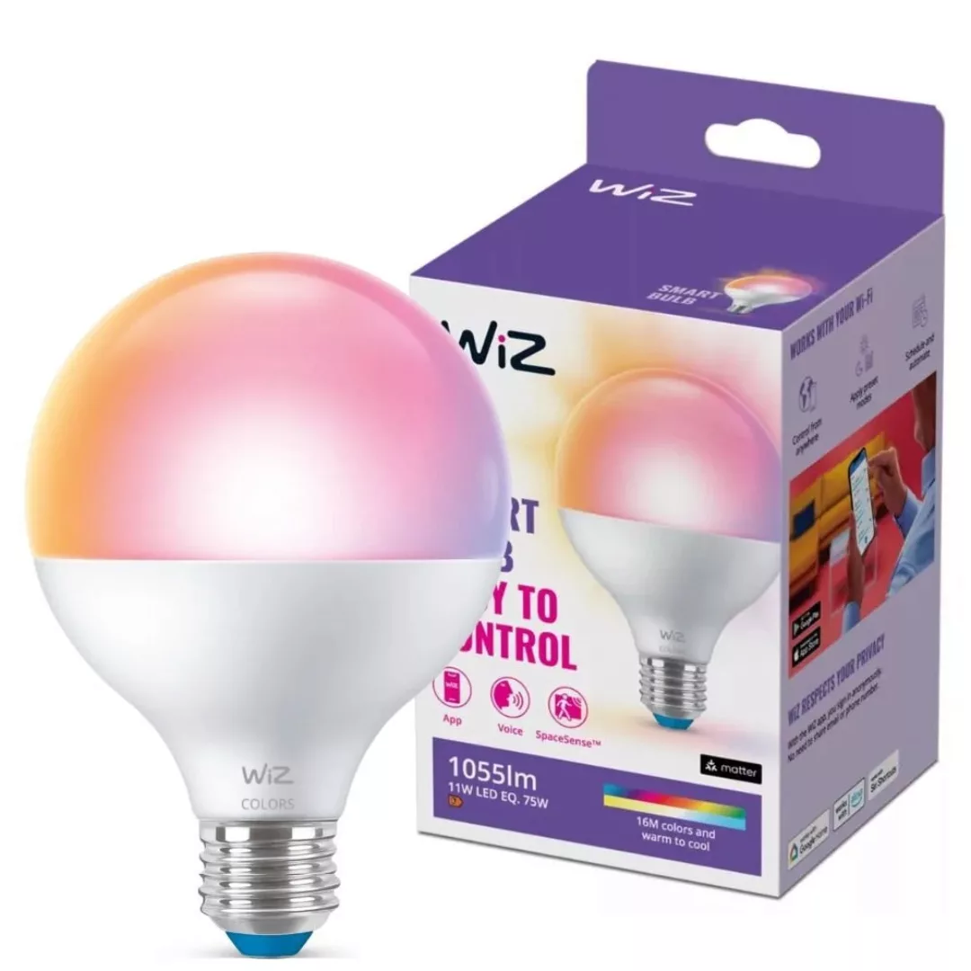WiZ LED smart Leuchtmittel E27 - Globe G95 11W 1055lm RGBW 1er Pack günstig online kaufen