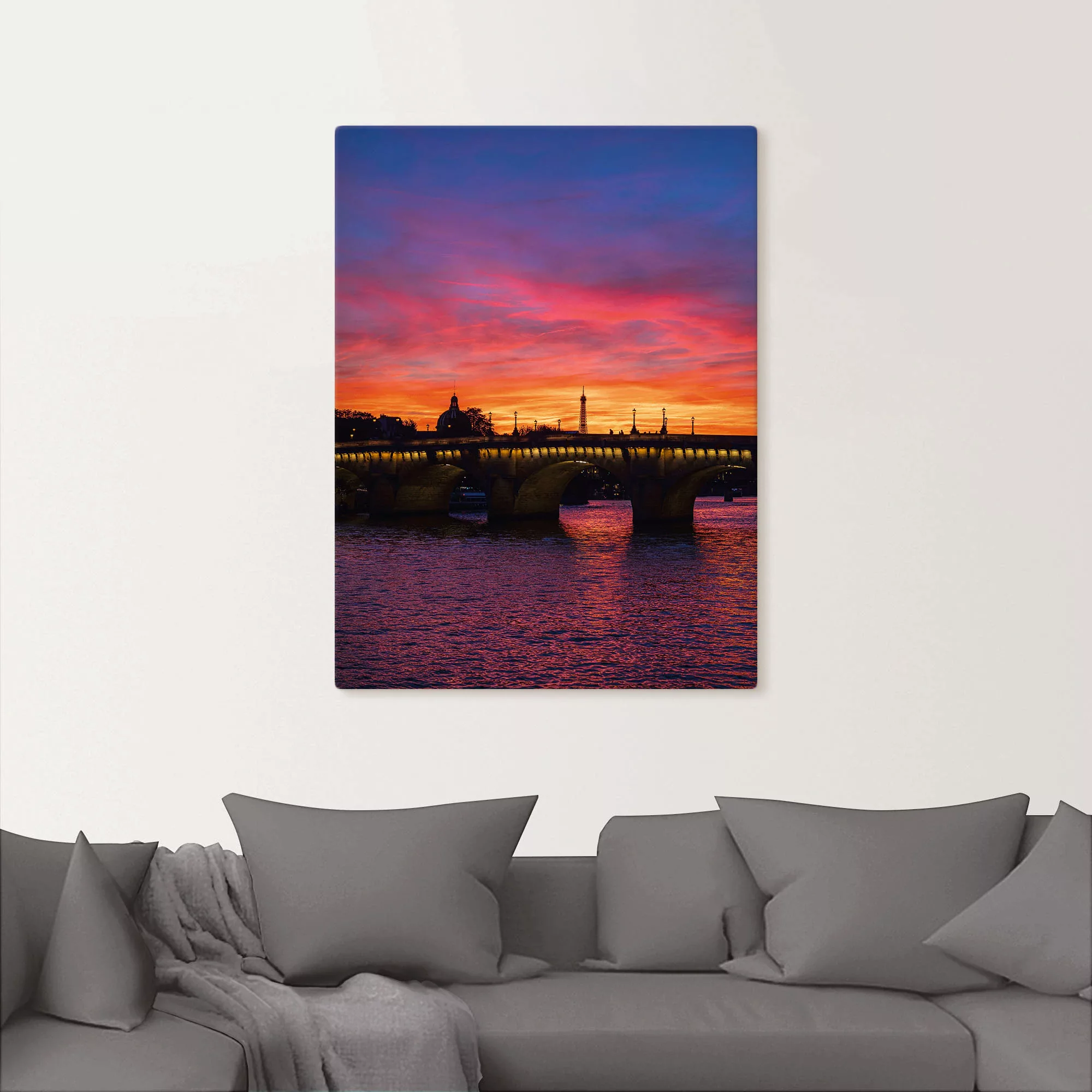 Artland Leinwandbild "Brücke Pont Neuf im Sonnenuntergang", Paris, (1 St.), günstig online kaufen