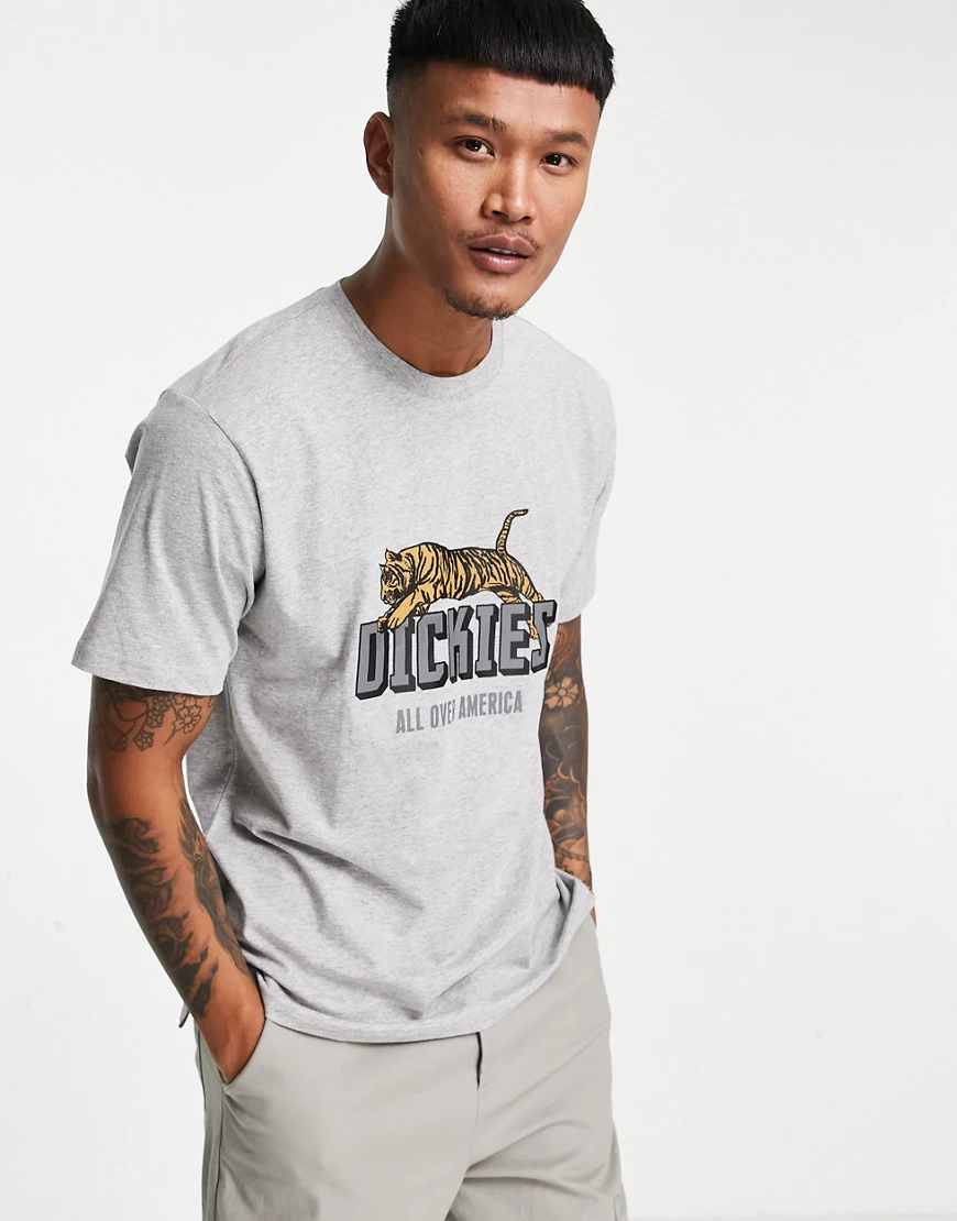 Dickies – Tiger – T-Shirt in Grau günstig online kaufen