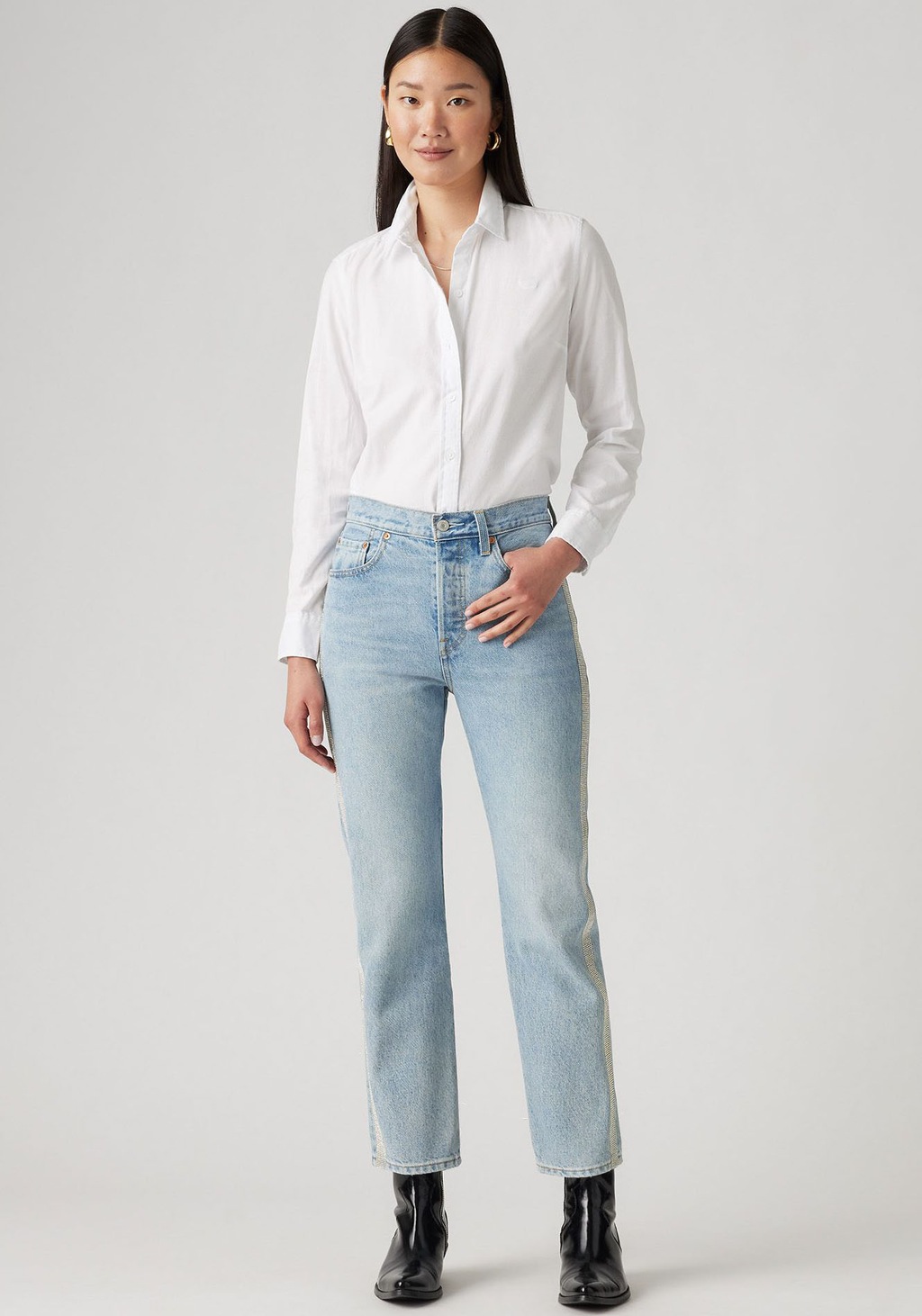 Levis 7/8-Jeans "501 CROP", mit Glitzerdetails an Seitennähten günstig online kaufen