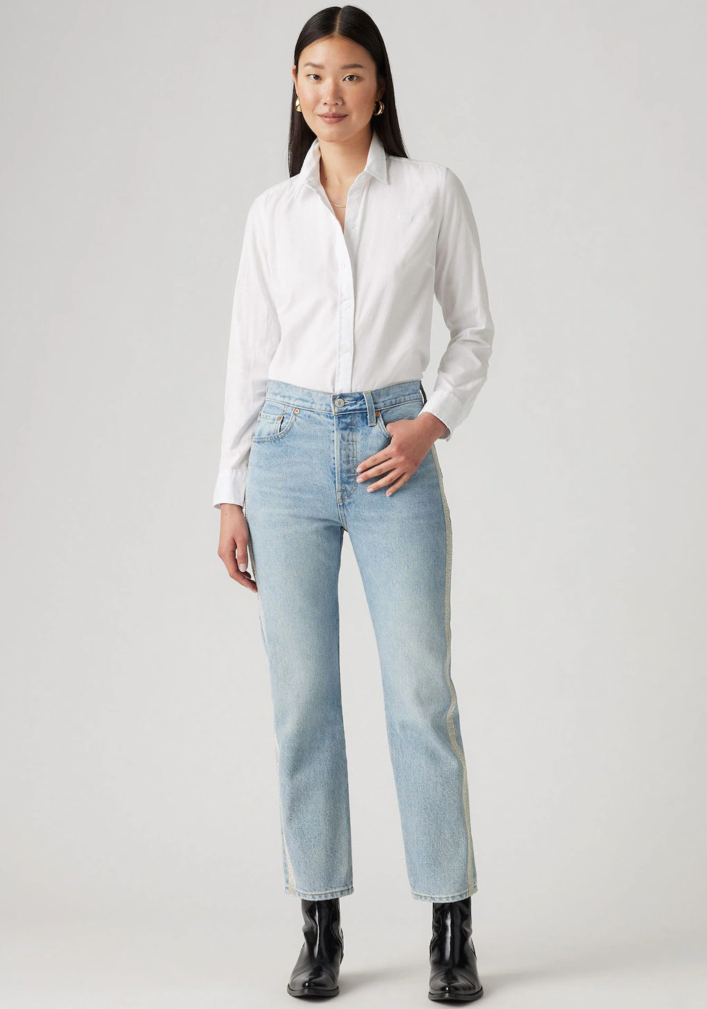 Levis 7/8-Jeans "501 CROP", mit Glitzerdetails an Seitennähten günstig online kaufen