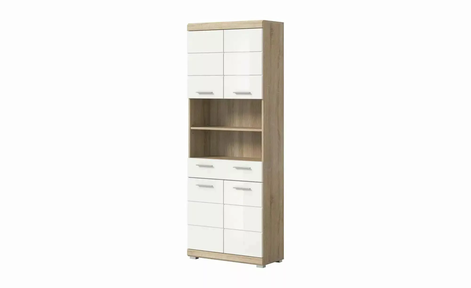 Hochschrank SCHLOONSEE  Breite 74cm  4 Türen  1 Schubkasten  2 offene Fäche günstig online kaufen