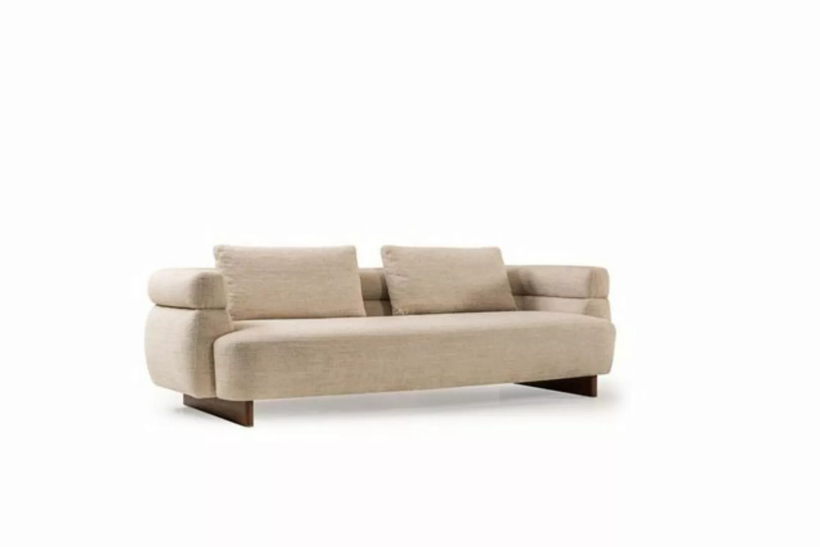 JVmoebel 3-Sitzer Dreisitzer Sofa 3 Sitzer Couch Polstersofa Beige Stoffsof günstig online kaufen