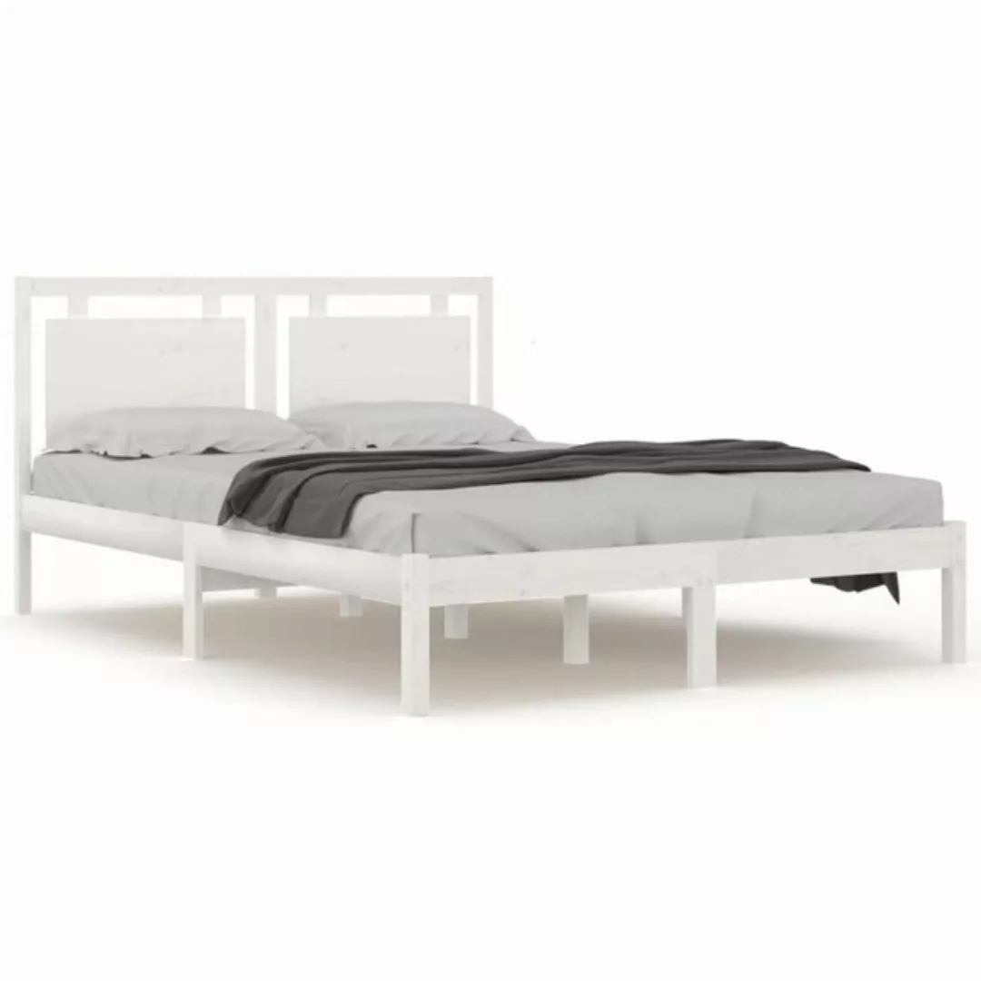 furnicato Bett Massivholzbett Weiß 200x200 cm günstig online kaufen