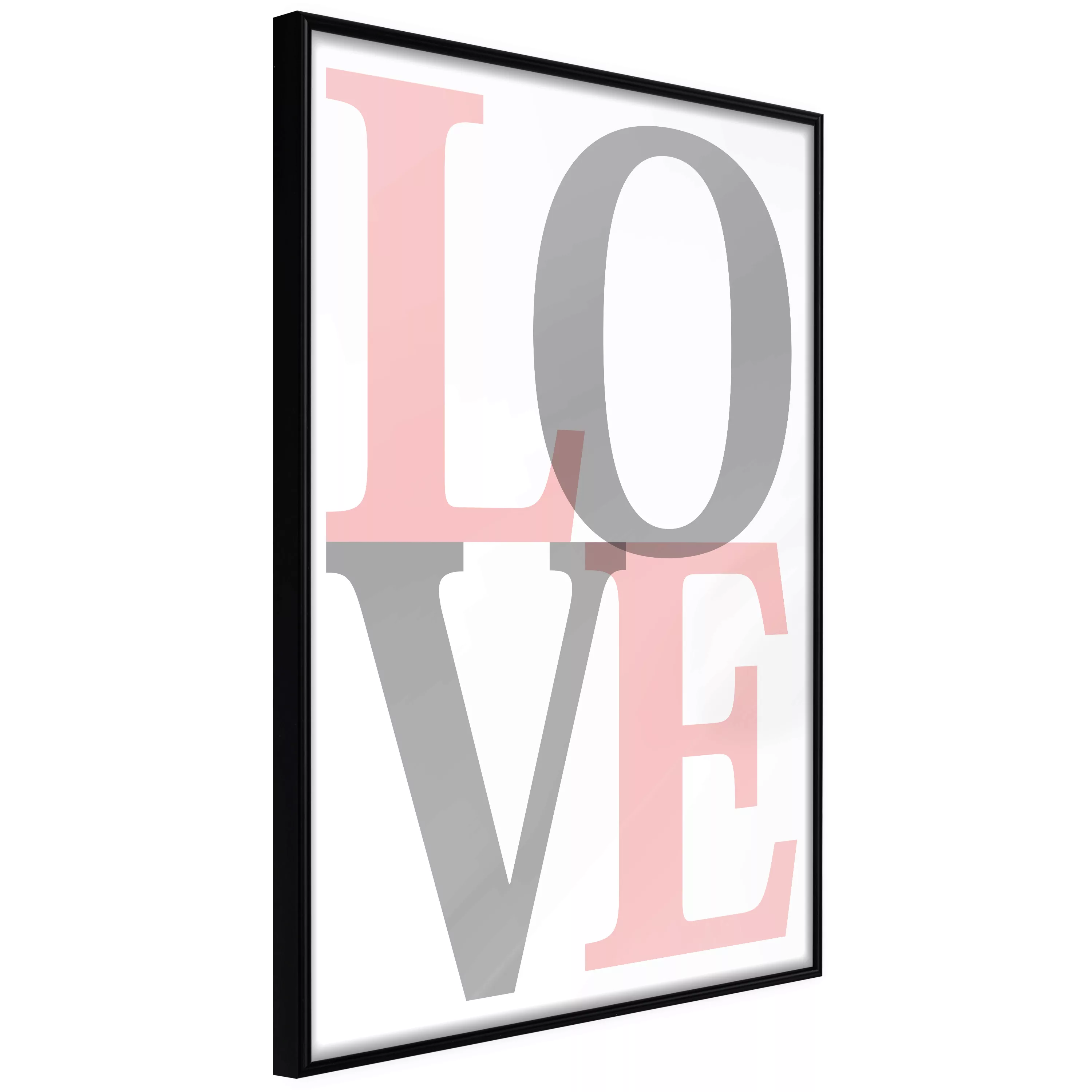 Poster - Grey-pink Love günstig online kaufen