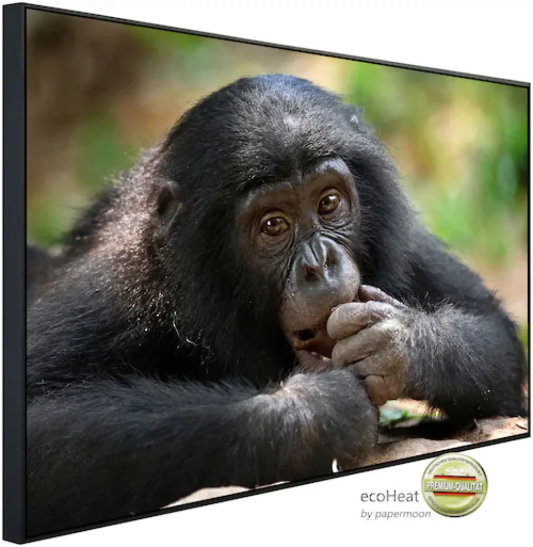 Papermoon Infrarotheizung »Bonobo Porträt«, sehr angenehme Strahlungswärme günstig online kaufen