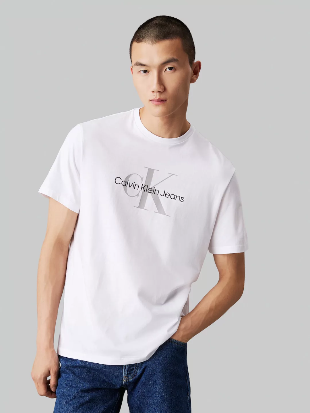 Calvin Klein Jeans T-Shirt SS Hero Monogram Tee 30S EU Opt mit Logodruck günstig online kaufen