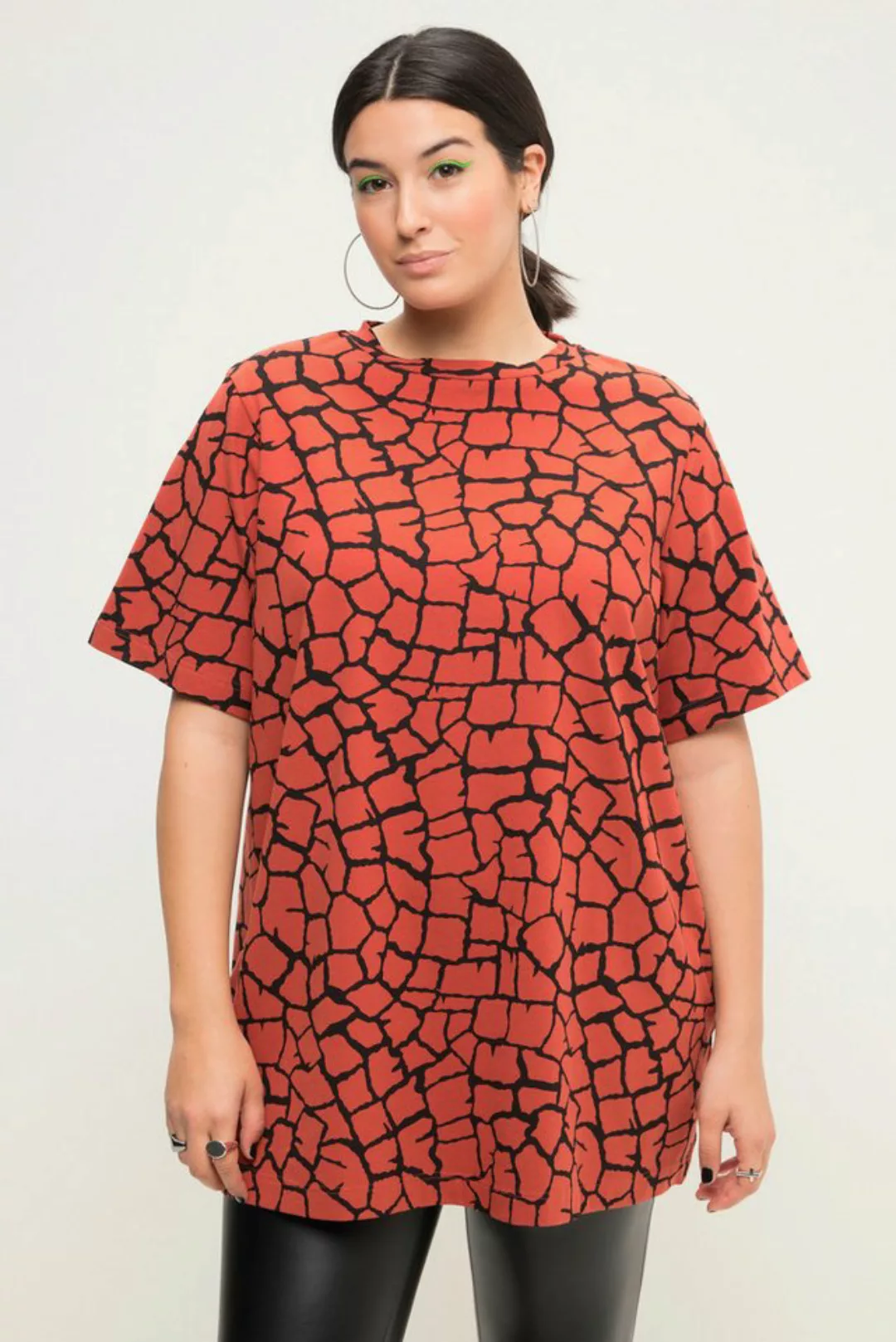 Studio Untold Longshirt Longshirt oversized Giraffen Print Rundhals günstig online kaufen