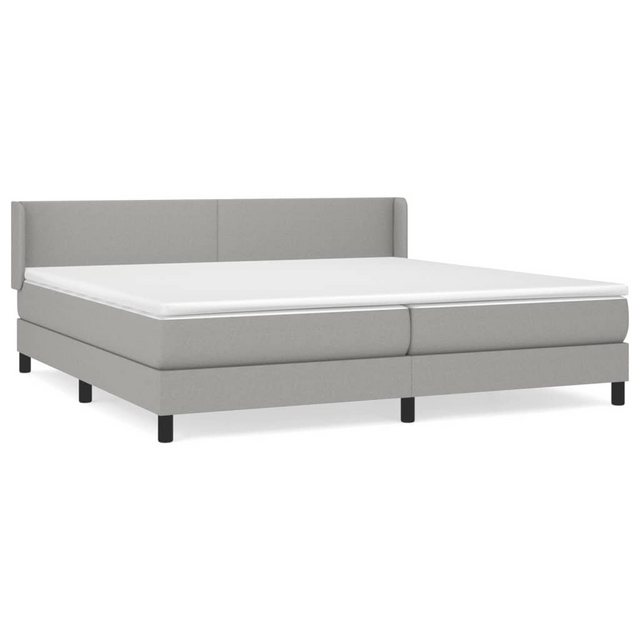 furnicato Bett Boxspringbett mit Matratze Hellgrau 200x200 cm Stoff (1-tlg) günstig online kaufen