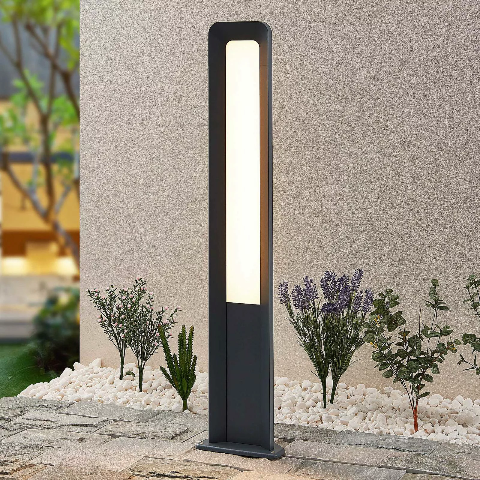 Lucande Secunda LED-Pollerleuchte, Höhe 80 cm günstig online kaufen