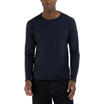 Replay  T-Shirts & Poloshirts Nachtblaues Langarm-T-Shirt günstig online kaufen