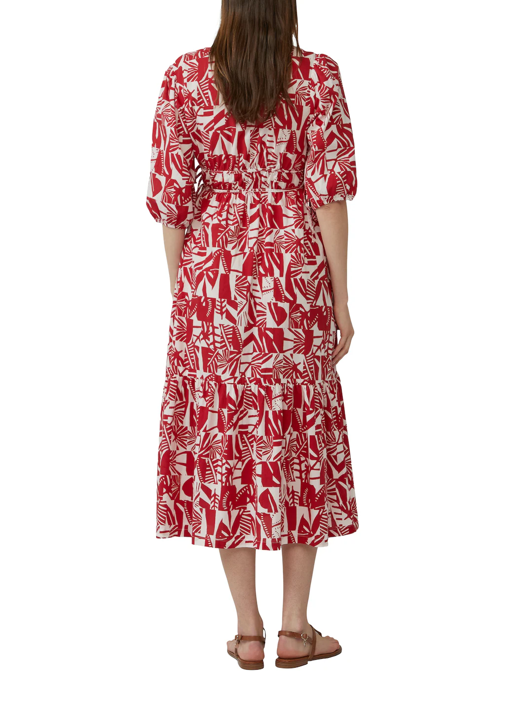 s.Oliver Sommerkleid, mit All-Over Print und V-Ausschnitt günstig online kaufen