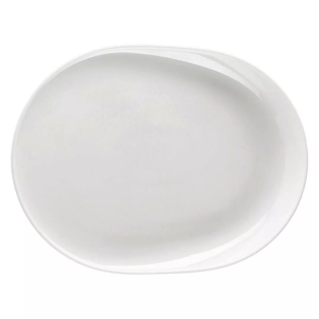 Thomas ONO Weiß BBQ-Teller oval / Grillteller / Gourmetteller 34 x 26 cm günstig online kaufen