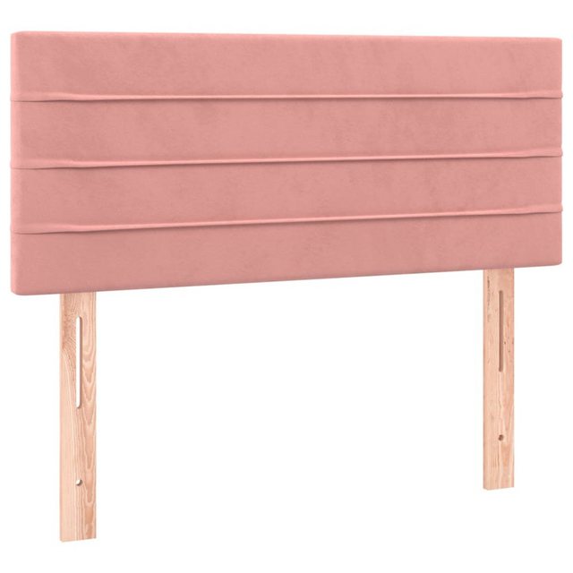 vidaXL Bett, Kopfteil Rosa 80x5x78/88 cm Samt günstig online kaufen