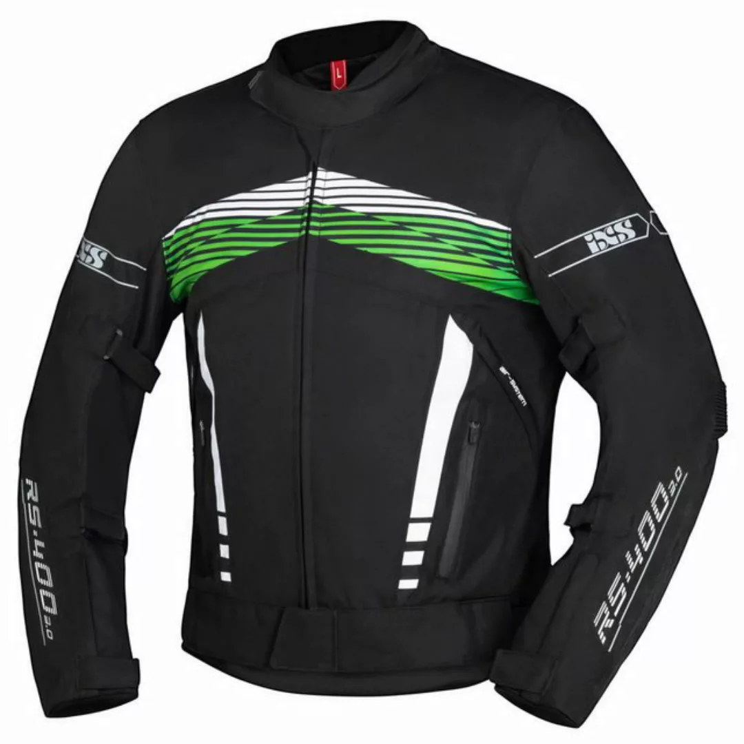 IXS Motorradjacke iXS Sport Jacke RS-400-ST 3.0 schwarz-weiss-neon grün XL günstig online kaufen