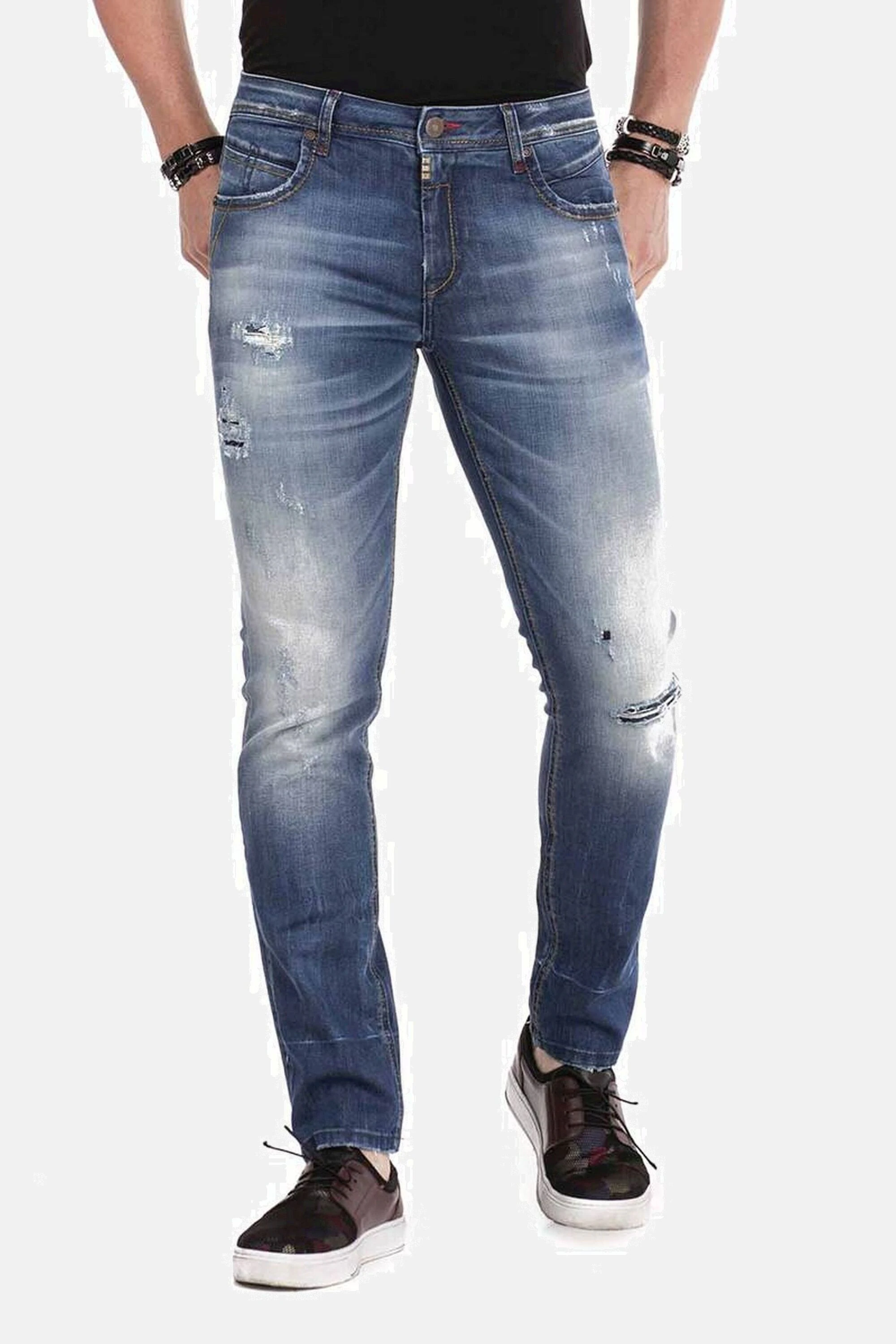 Cipo & Baxx Slim-fit-Jeans "Jeans", im Destroyed-Look, CD-475 günstig online kaufen