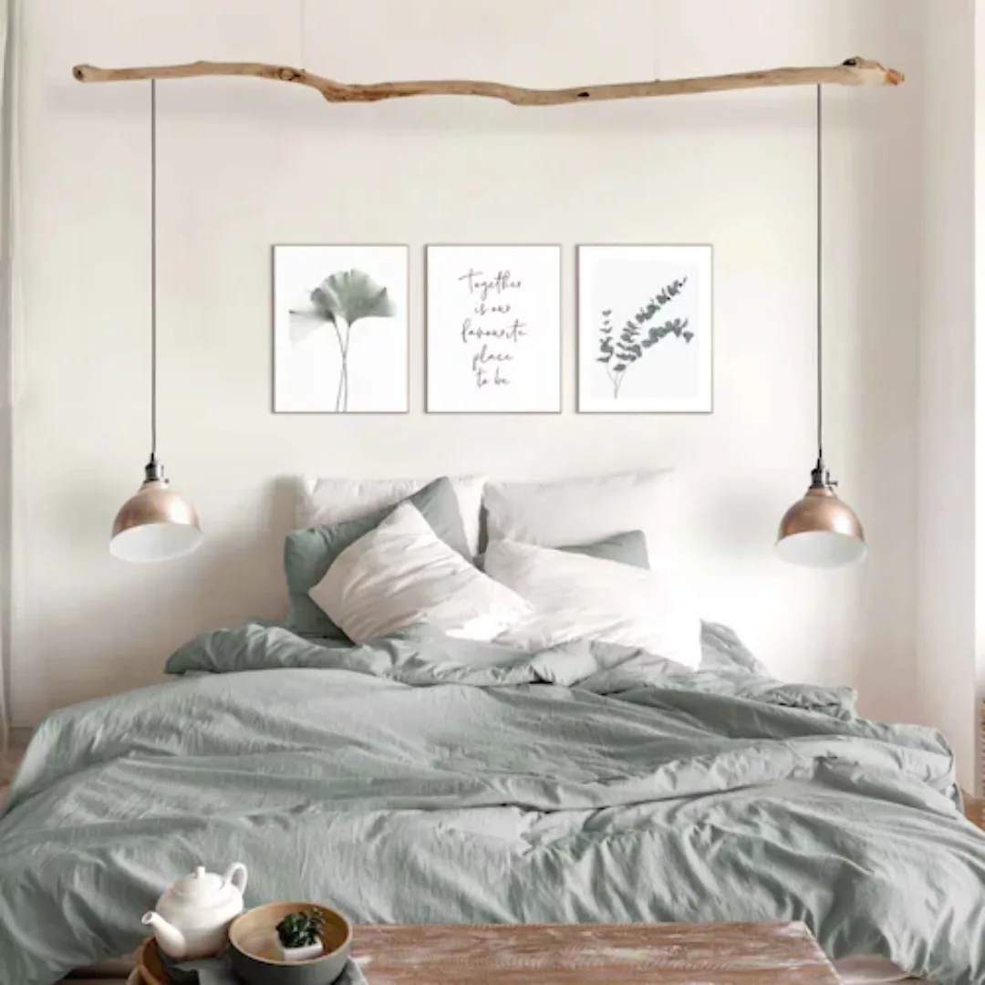 Reinders! Wandbild »Zusammen Eukalyptus - Pflanze - Ginkgo - Natur - Liebe« günstig online kaufen