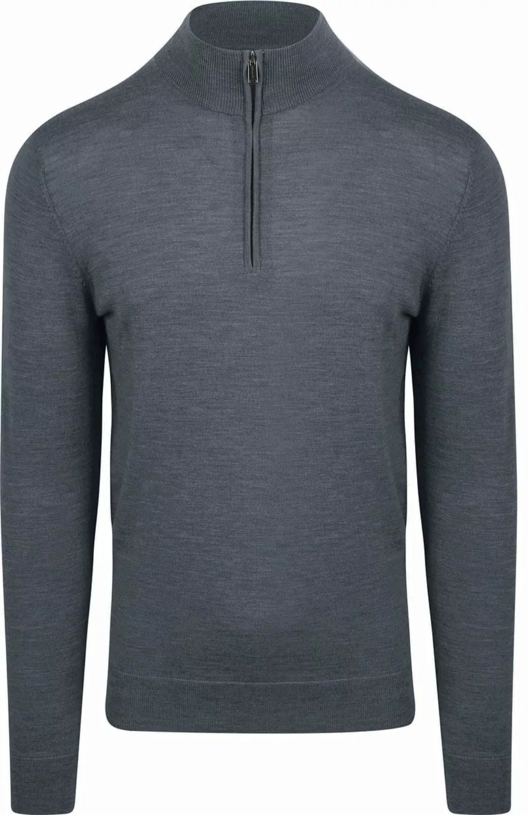 Profuomo Half Zip Pullover Merinowolle Anthrazit - Größe S günstig online kaufen