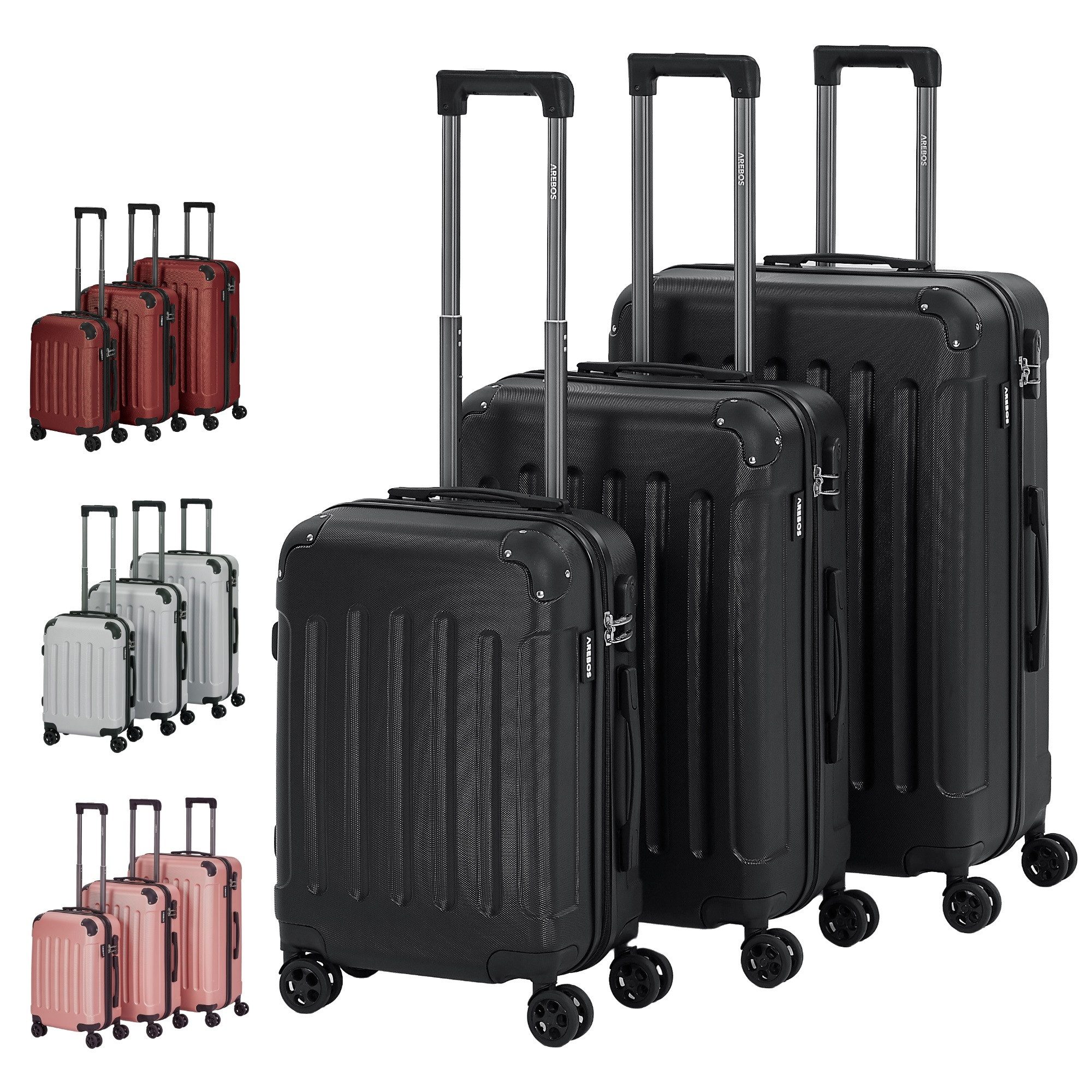Arebos Koffer Hartschalen Koffer Trolley Reisekoffer günstig online kaufen