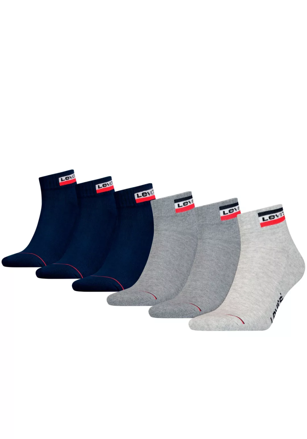 Levis Kurzsocken, (Packung, 6 Paar), mit breitem Logobund günstig online kaufen