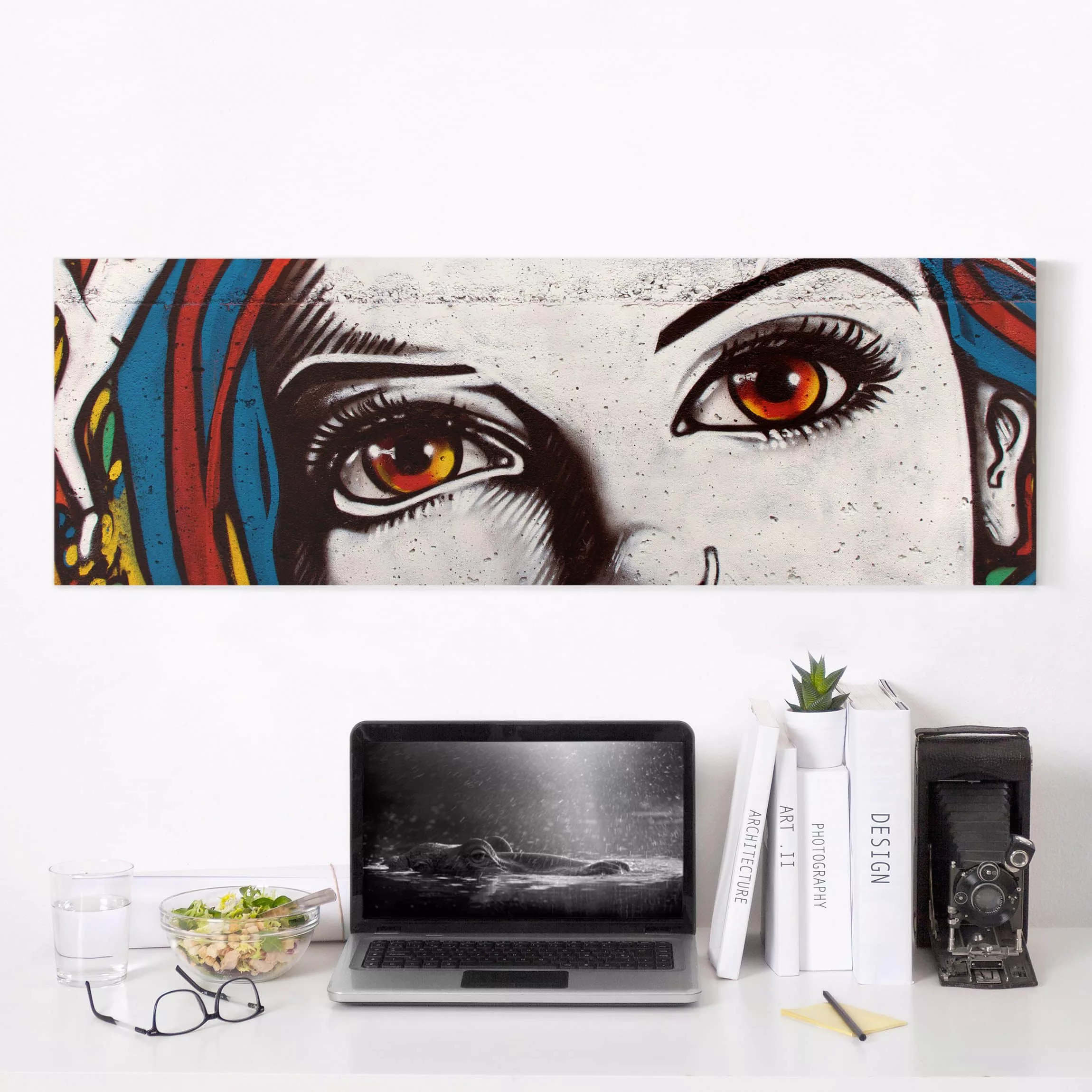 Leinwandbild Portrait - Panorama Punk Graffiti günstig online kaufen