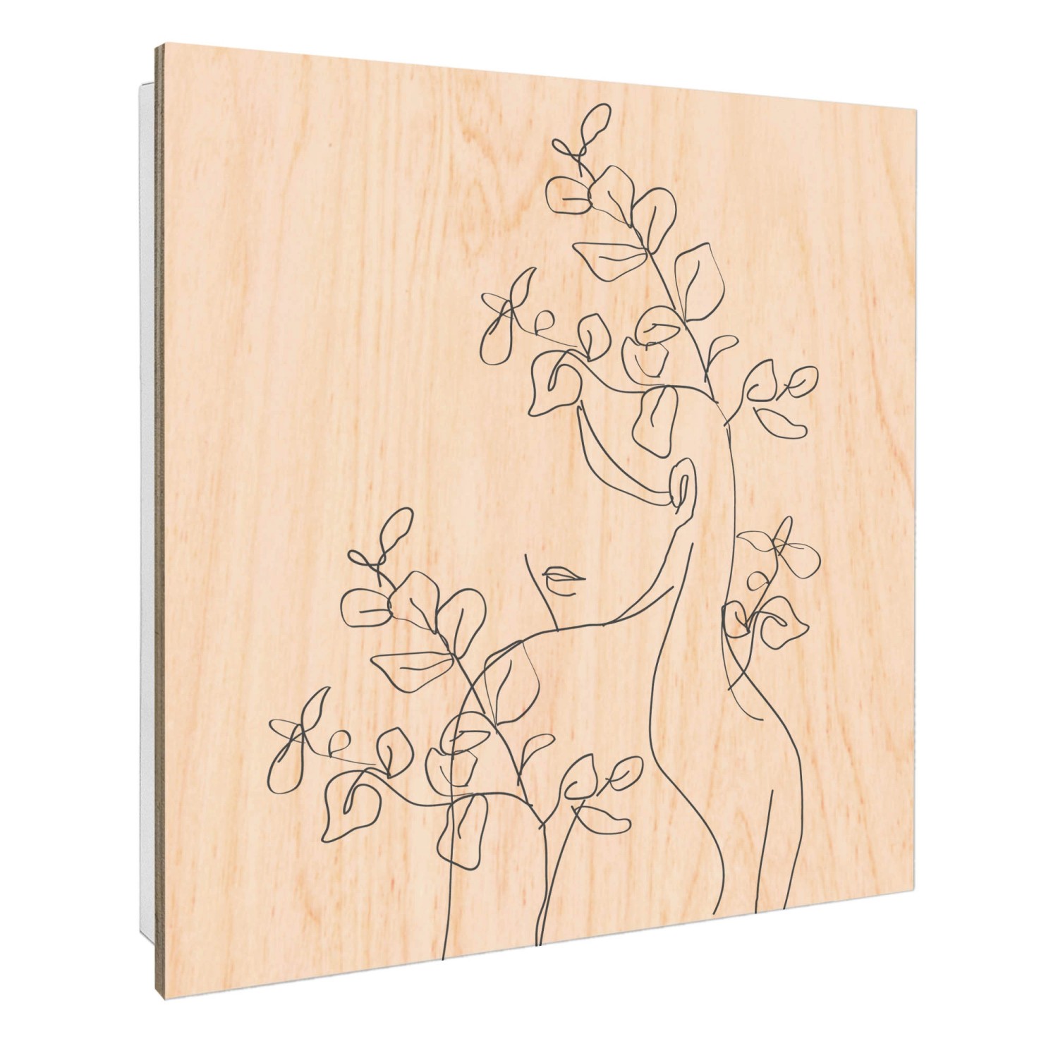 Banjado Schlüsselkasten mit Holzfront 30x30cm Weiß Scharnier Links 50 Haken günstig online kaufen