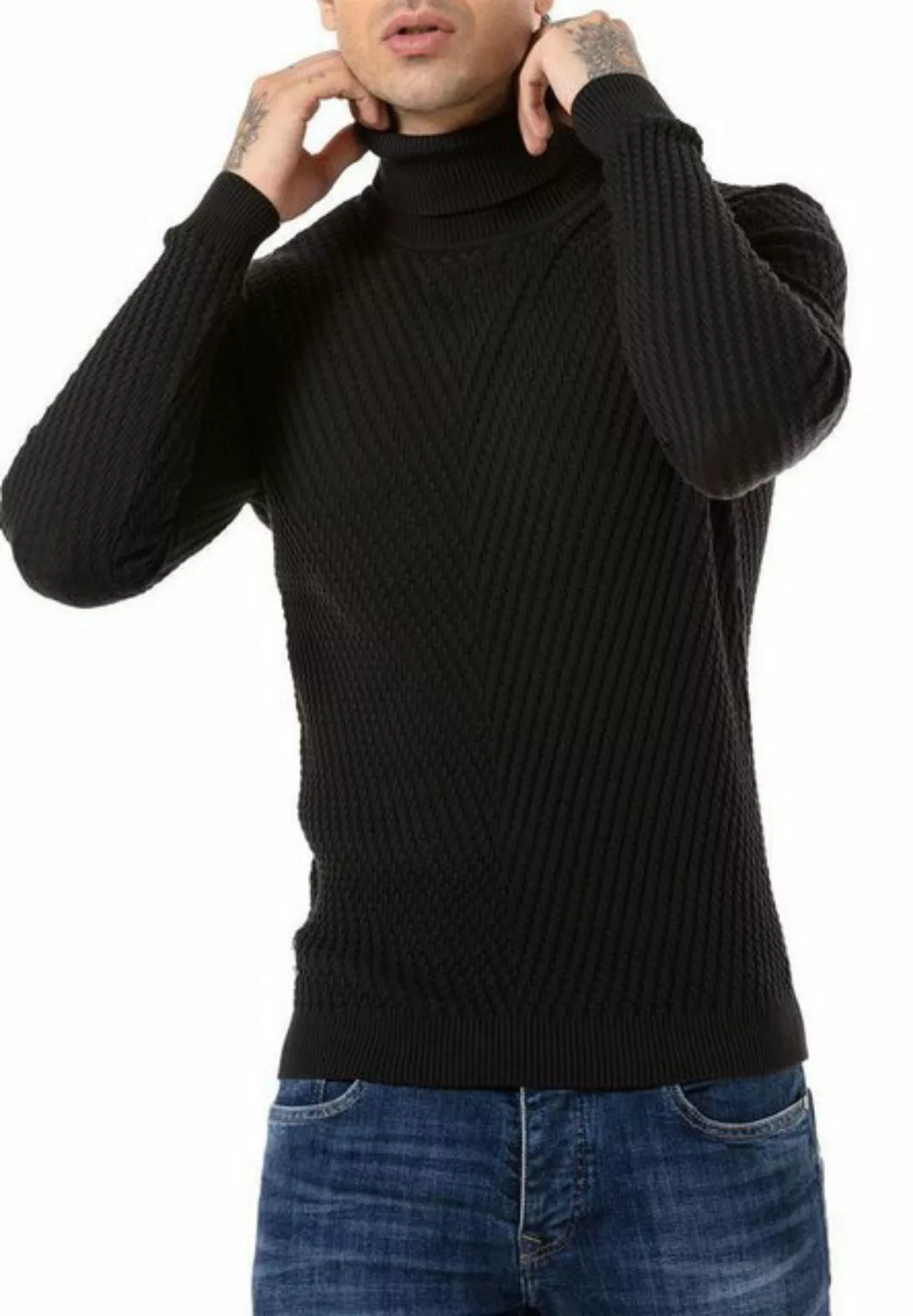 RedBridge Strickpullover Red Bridge Herren Pullover Rollkragen Strickpullov günstig online kaufen